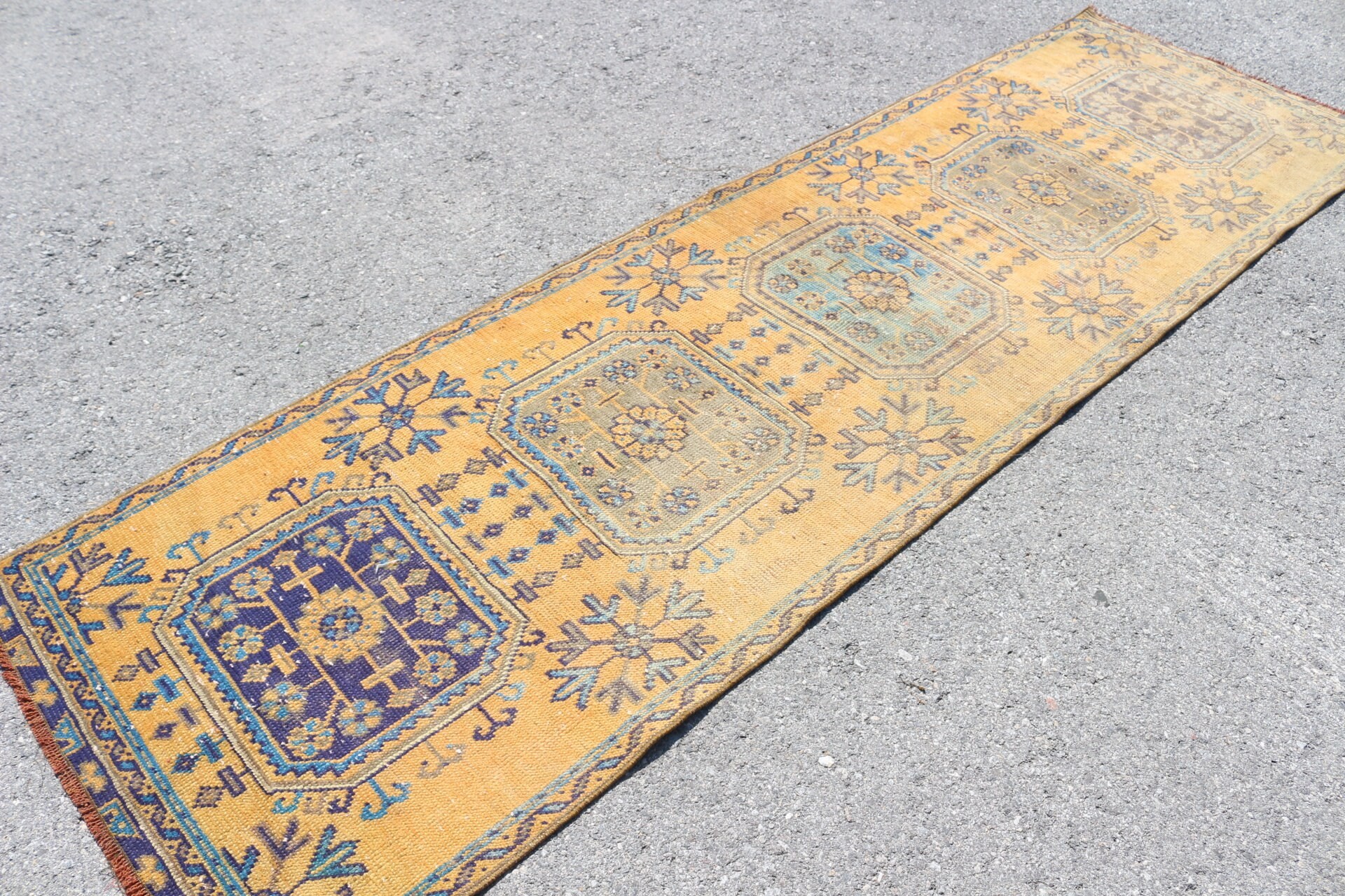 Blue  3x10 ft Runner Rug, Rugs for Kitchen, Natural Rugs, Moroccan Rug, Turkish Rugs, Oriental Rug, Corridor Rug, Vintage Rug