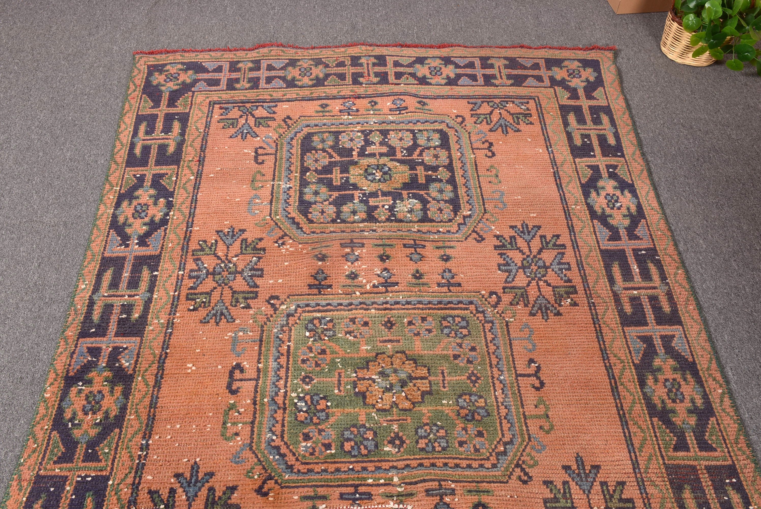 Oturma Odası Halıları, Vintage Halı, Büyük Boho Halısı, Ev Dekor Halıları, 4.3x10.7 ft Büyük Halı, Anadolu Halısı, Türk Halısı, Pembe Ev Dekor Halıları