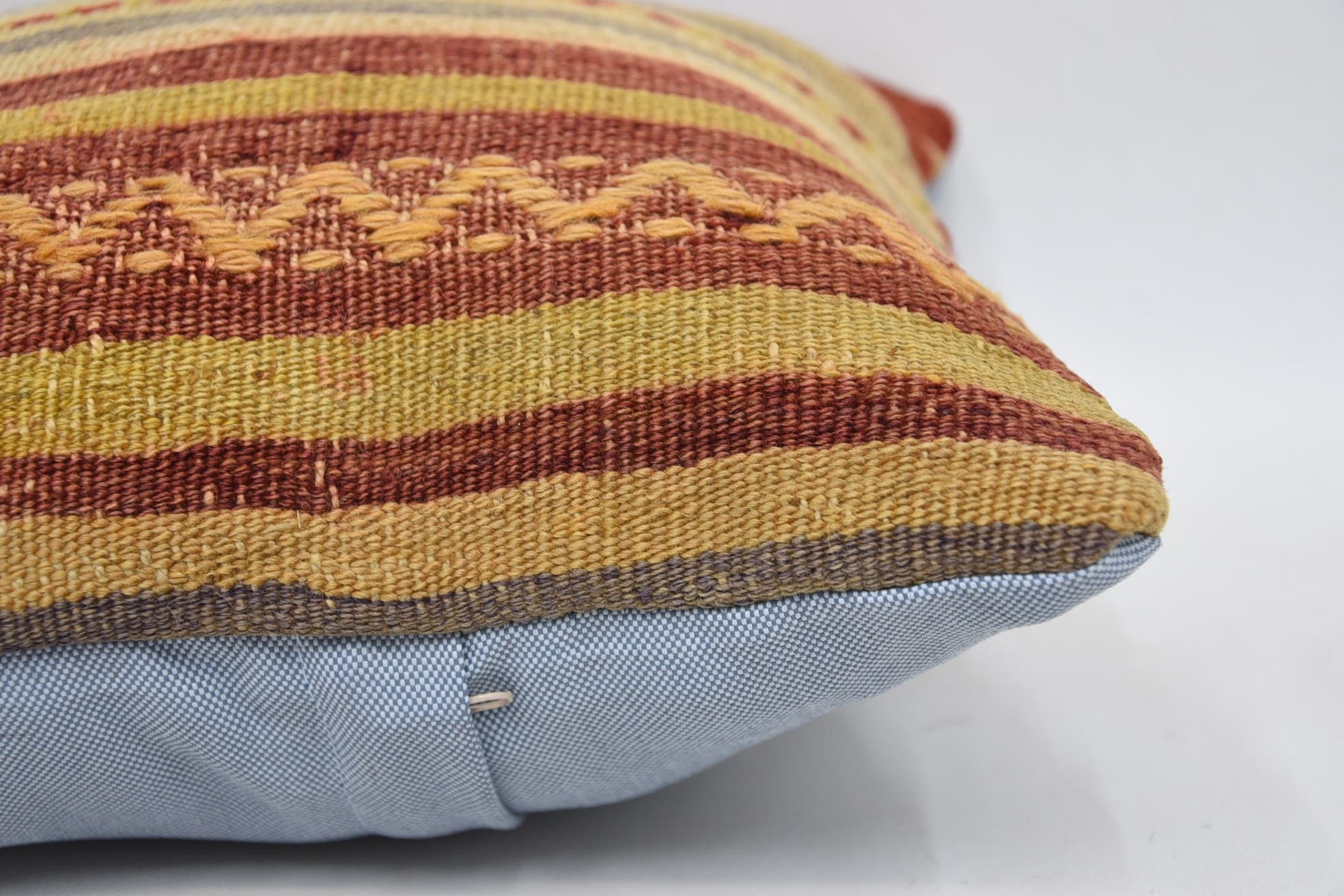 Antique Pillows, Handmade Kilim Cushion, Decorative Bolster Cushion Case, 12"x12" Red Pillow Case, Home Decor Pillow, Muted Pillow