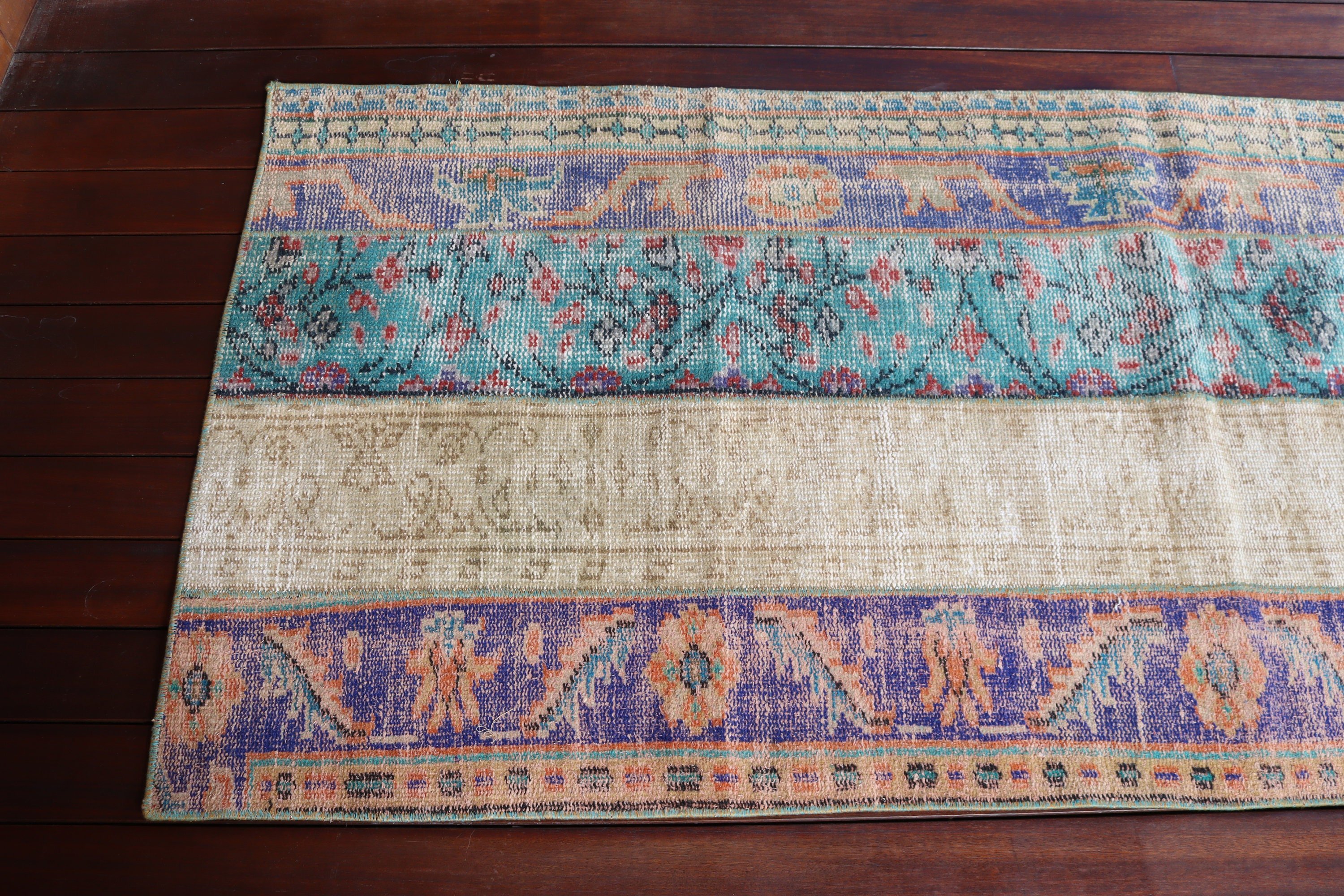 Lüks Halı, Mavi Modern Halı, Oushak Halıları, Giriş Halısı, Vintage Halılar, Modern Halılar, Türk Halıları, Vintage Vurgulu Halılar, 2,8x6,8 ft Accent Halı