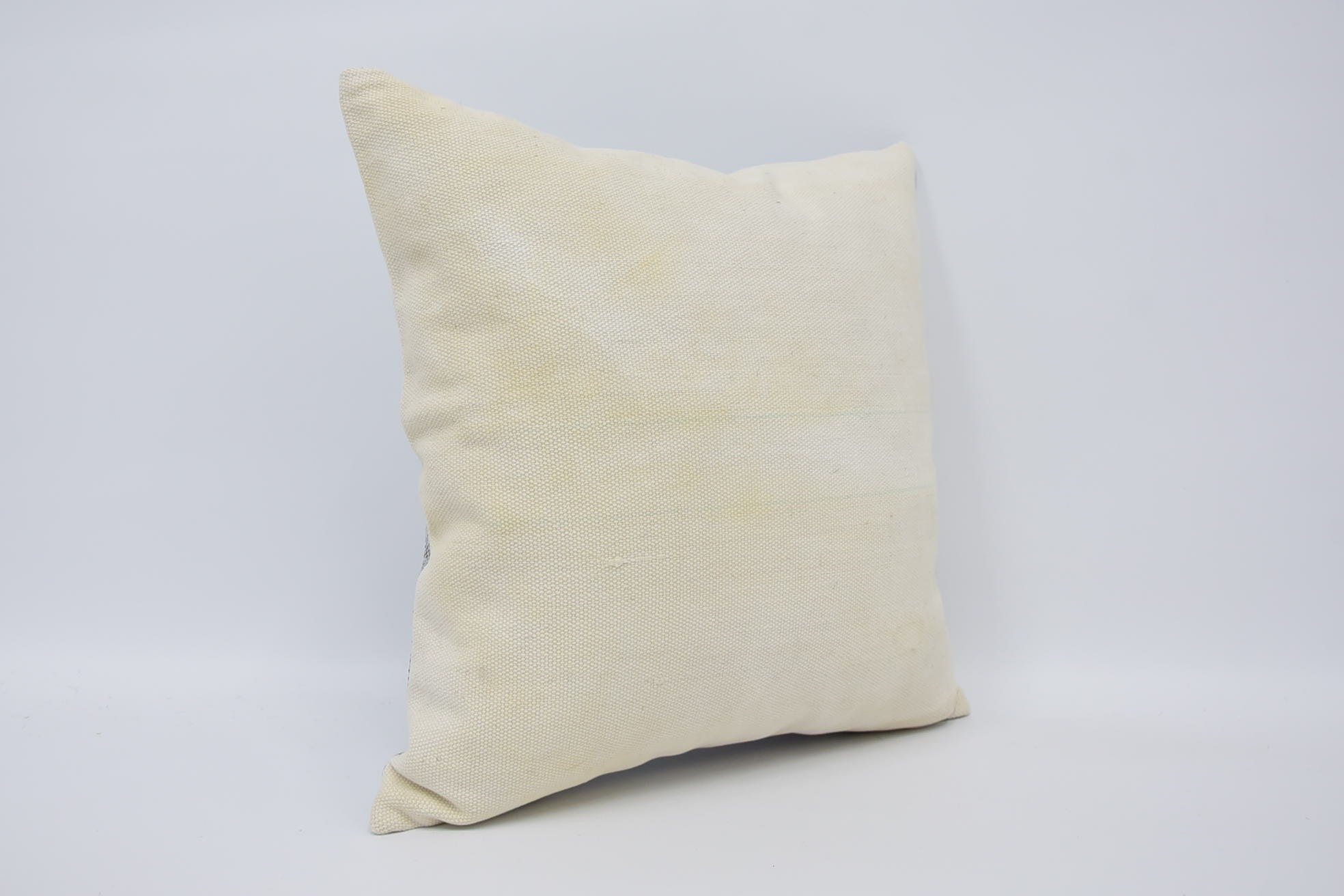 Ethnic Pillow Case, Vintage Kilim Pillow, 18"x18" Beige Pillow Sham, Vintage Cushion Cover, Vintage Pillow, Boho Pillow