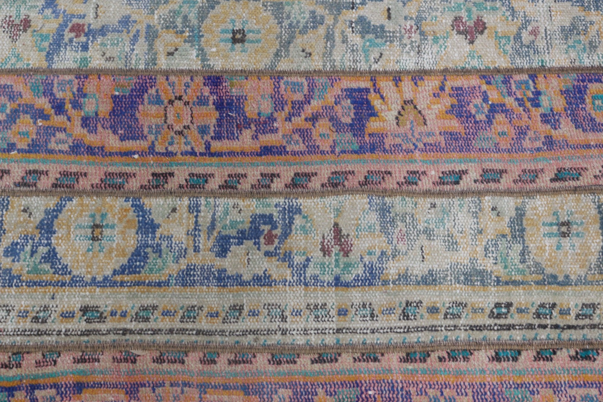 Turkish Rug, Vintage Rug, Blue Oushak Rugs, Bathroom Rug, Anatolian Rugs, Cool Rugs, Kitchen Rug, 2.4x3.1 ft Small Rug, Rugs for Entry