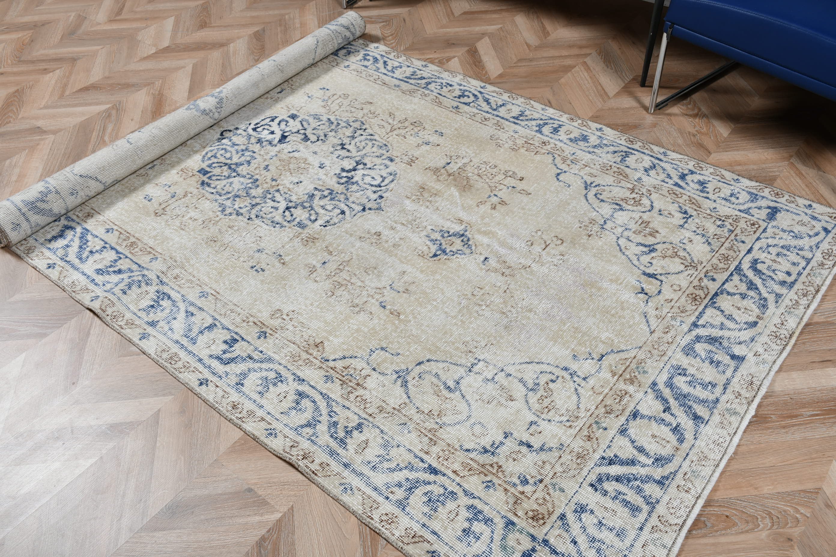 Vintage Halılar, 4.6x9 ft Büyük Halılar, Türk Halıları, Anadolu Halısı, Oturma Odası Halısı, Eski Halı, Bej Oryantal Halılar, Yer Halıları, Yemek Odası Halıları