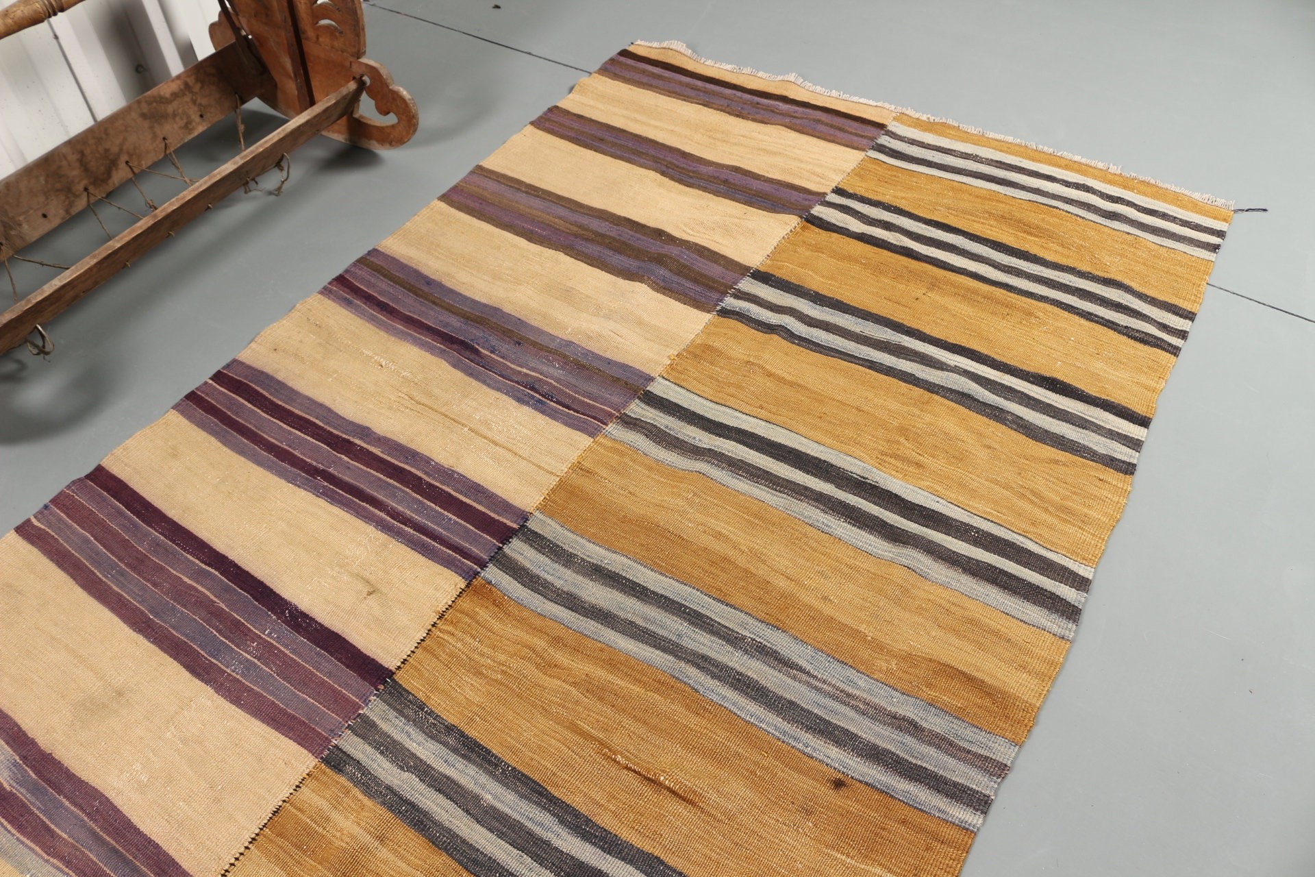 Mutfak Kilim, 134x380 cm Yolluk Kilim, Mutfak Kilim, Turuncu Yatak odası Kilim, Türk Kilim, Uşak Kilim, Koridor Kilim, Koridor Kilim