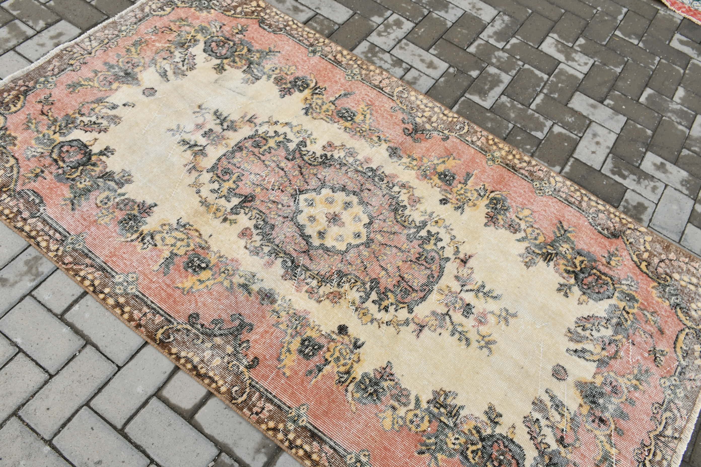 Beige Moroccan Rug, Living Room Rugs, 3.7x6.8 ft Area Rug, Moroccan Rug, Turkish Rugs, Kitchen Rug, Cute Rugs, Vintage Rugs