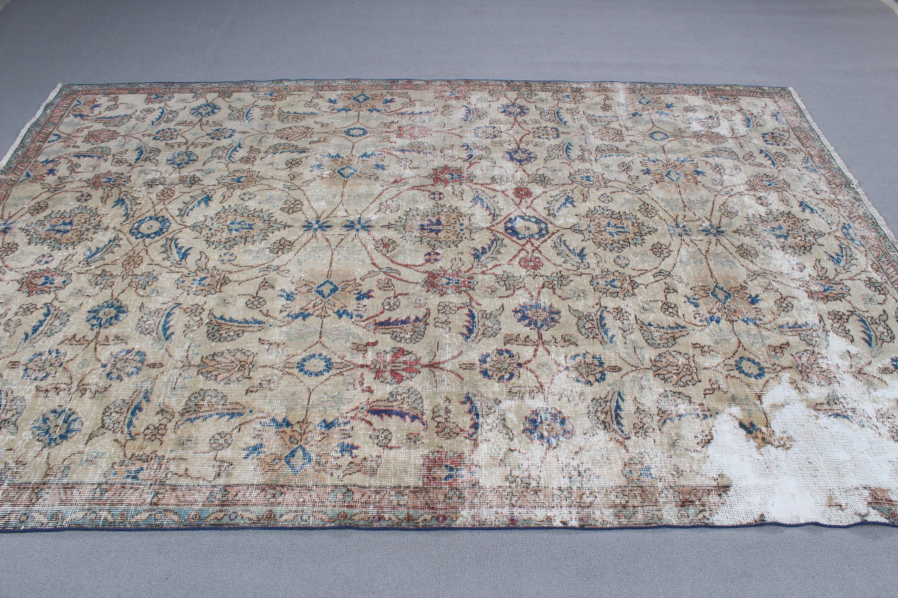 Turkish Rug, Handwoven Rugs, 5.9x8.9 ft Large Rugs, Dining Room Rugs, Wool Rug, Bronze Antique Rug, Living Room Rug, Boho Rugs, Vintage Rug