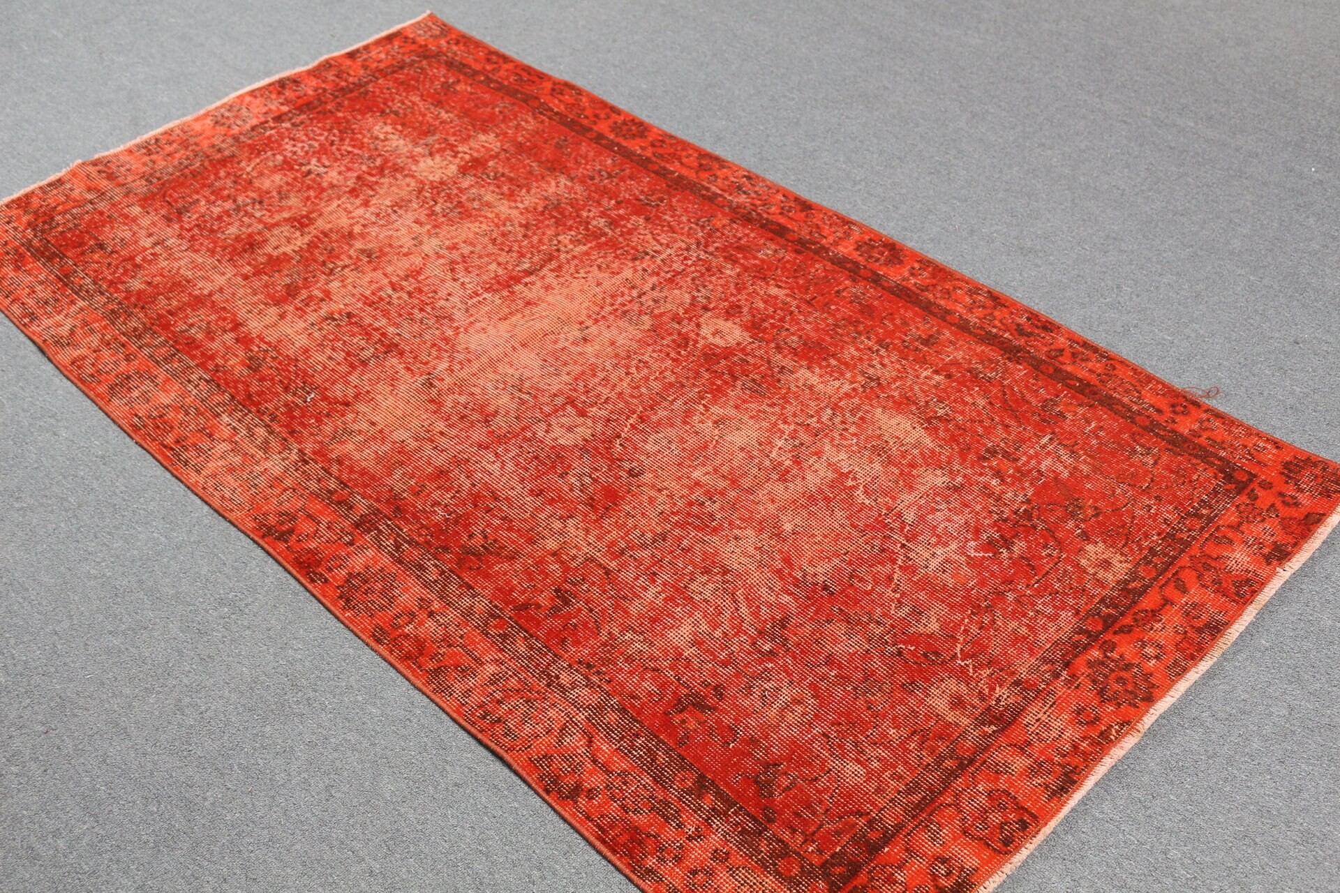 Yün Halı, Yatak Odası Halıları, Türk Halıları, 3,5x6,3 ft Accent Halı, Vintage Halı, Kırmızı Oryantal Halılar, Anadolu Halısı, Yatak Odası Halıları, Çocuk Halıları