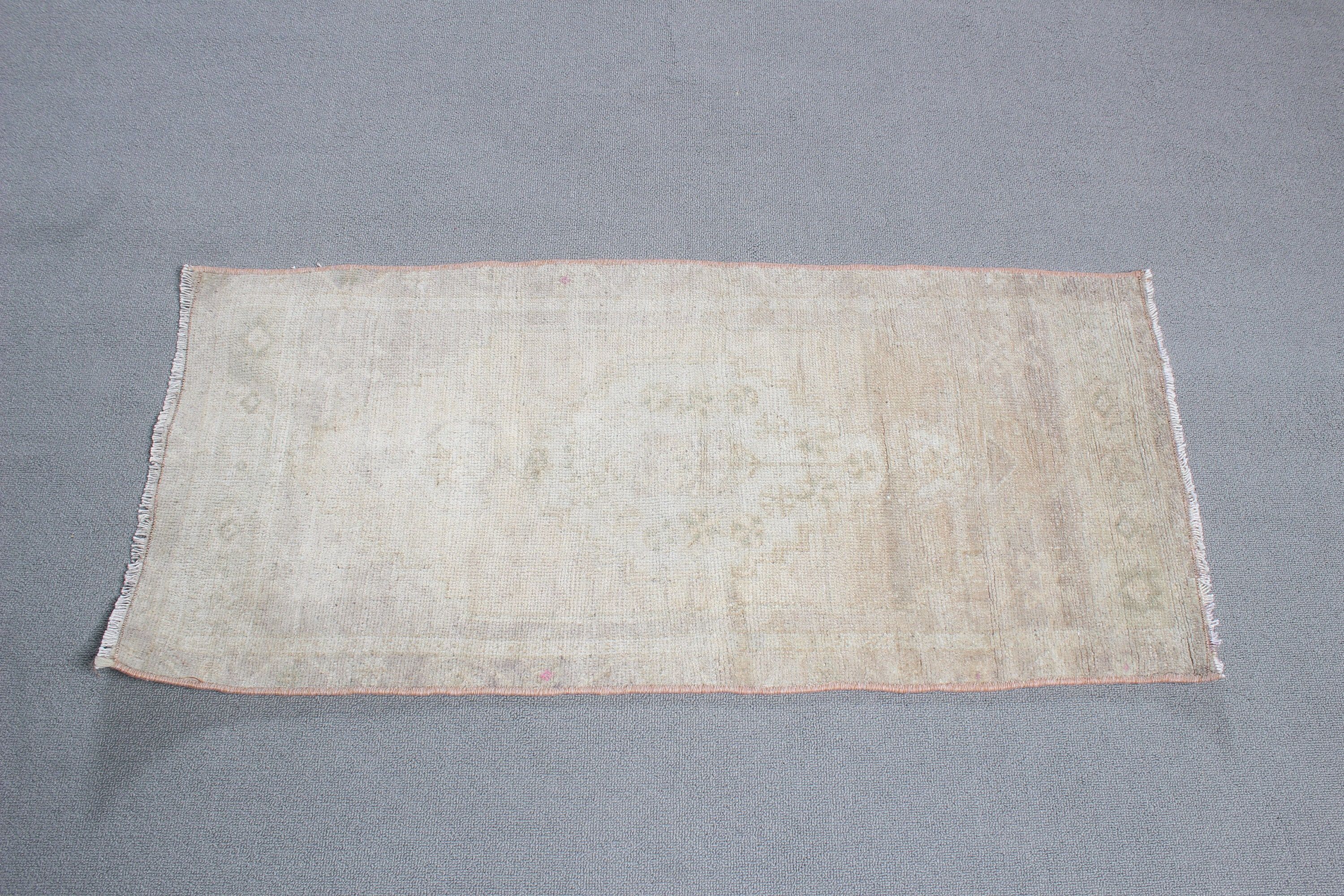 1.6x3.5 ft Küçük Halılar, Sarı El Dokuma Halı, Yatak Odası Halıları, Vintage Halı, Yer Halıları, Türk Halıları, Yatak Odası Halısı, Banyo Halısı, Giriş Halısı