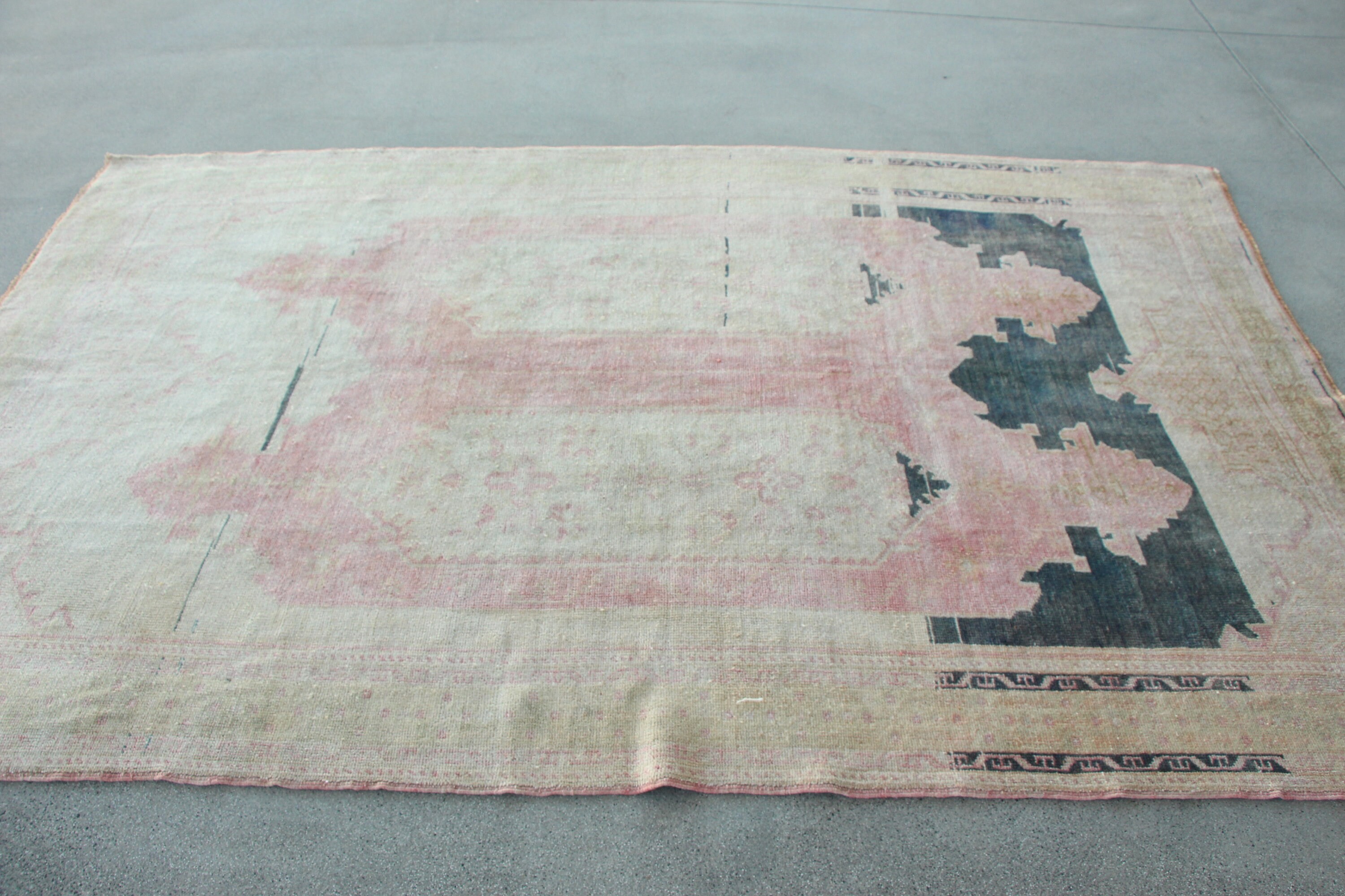 Rugs for Dining Room, Antique Rugs, Dining Room Rug, Turkish Rug, Vintage Rug, 5.3x8.6 ft Large Rug, Pink Bedroom Rugs, Oushak Rug, Old Rug