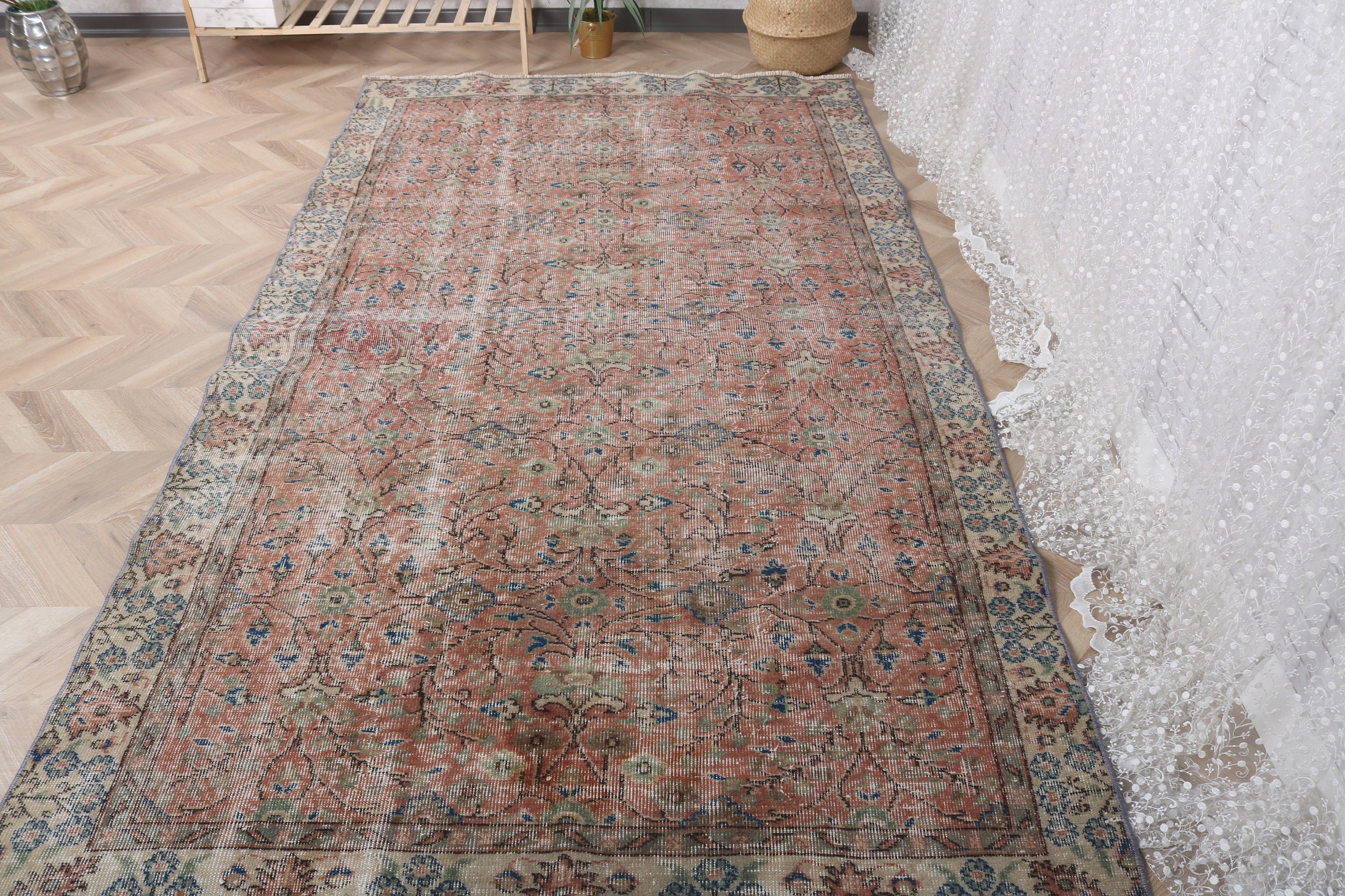 Turkish Rug, Bedroom Rugs, 4.9x9 ft Large Rugs, Aztec Rugs, Moroccan Rug, Vintage Rug, Red Home Decor Rugs, Large Boho Rug, Modern Rug