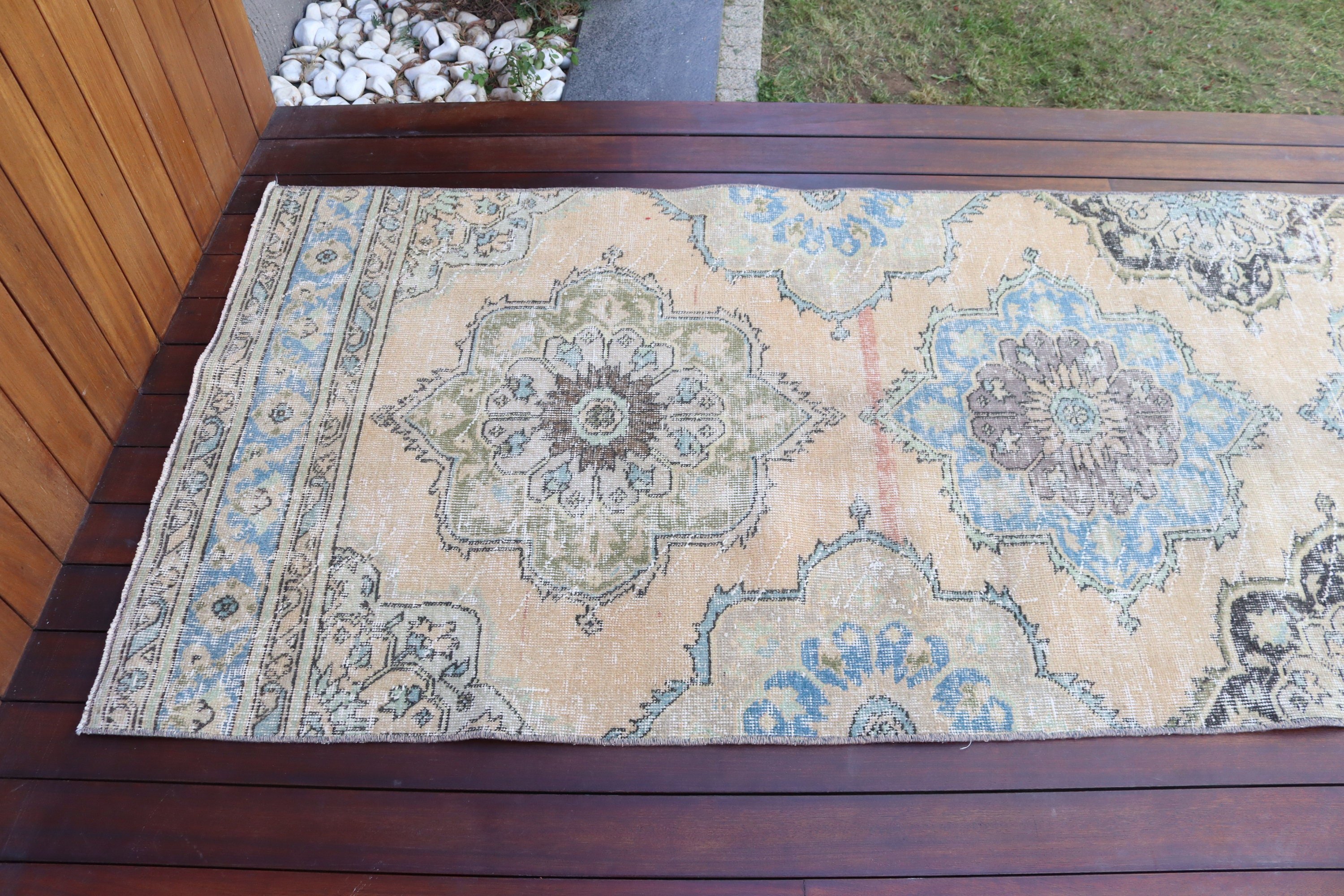 Yün Halılar, Türk Halıları, 3x12 ft Yolluk Halılar, Vintage Halılar, Mutfak Halısı, Vintage Yolluk Halıları, Yer Halıları, Bej Boho Halılar, Modern Halılar