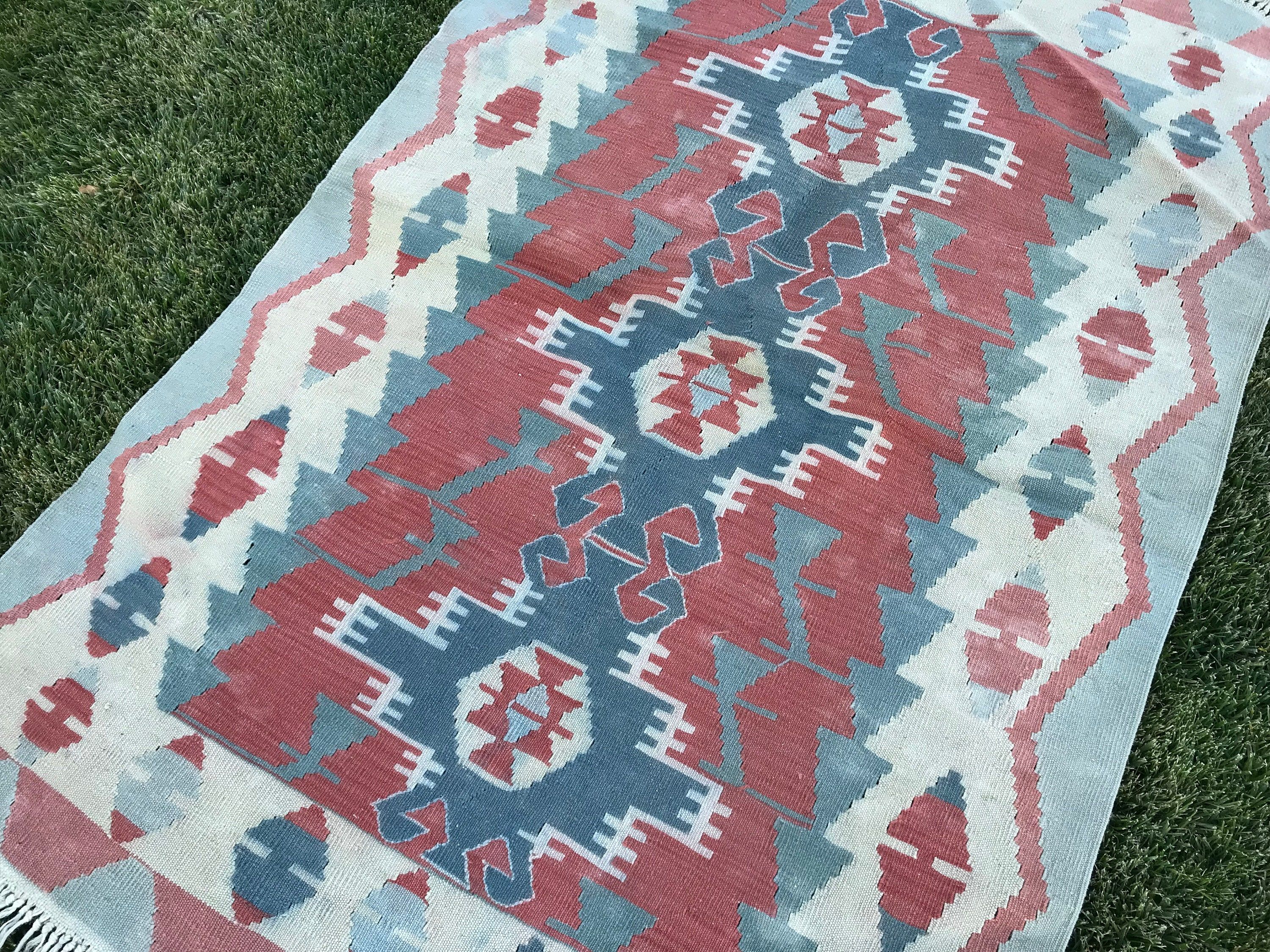 Kilim, Kırmızı Antika Halılar, Türk Halıları, 3,7x5,6 ft Aksan Halısı, Vintage Halı, Fas Halısı, Mutfak Halıları, Eski Halı, Giriş Halısı, Çocuk Halısı