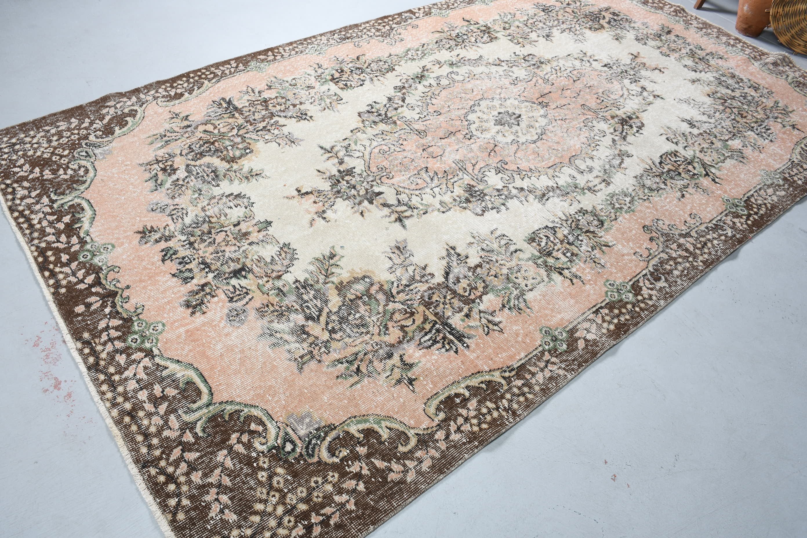 Oturma Odası Halıları, Bej Anadolu Halıları, Türk Halısı, Yer Halısı, Vintage Halı, 5.6x10.2 ft Büyük Halı, Fas Halıları, Salon Halıları, Mutfak Halıları