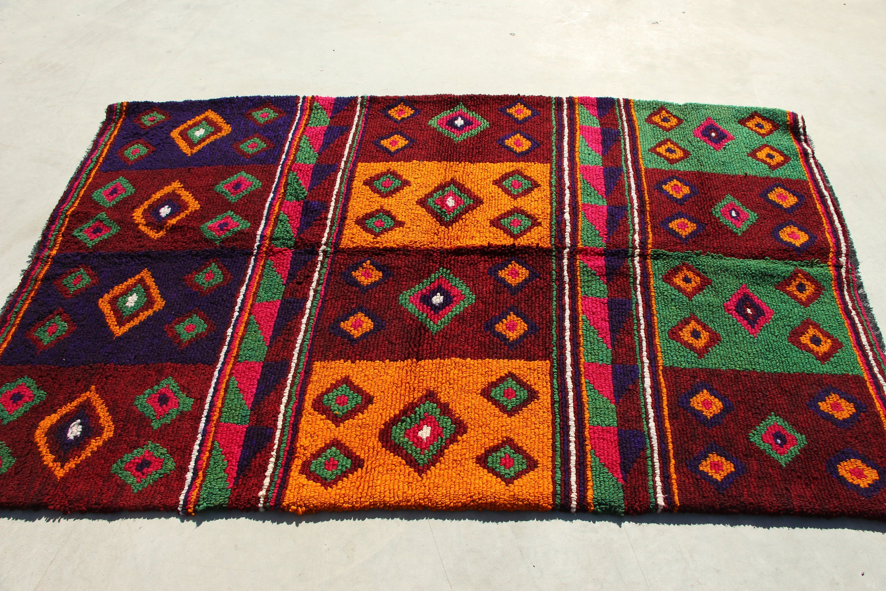 Yatak odası Kilim, Ev Kilim, 143x209 cm Oturma odası Kilim, Mutfak Kilim, Oturma Odası Kilim, Antik Kilim, Türk Kilim, Mor Fas Kilim