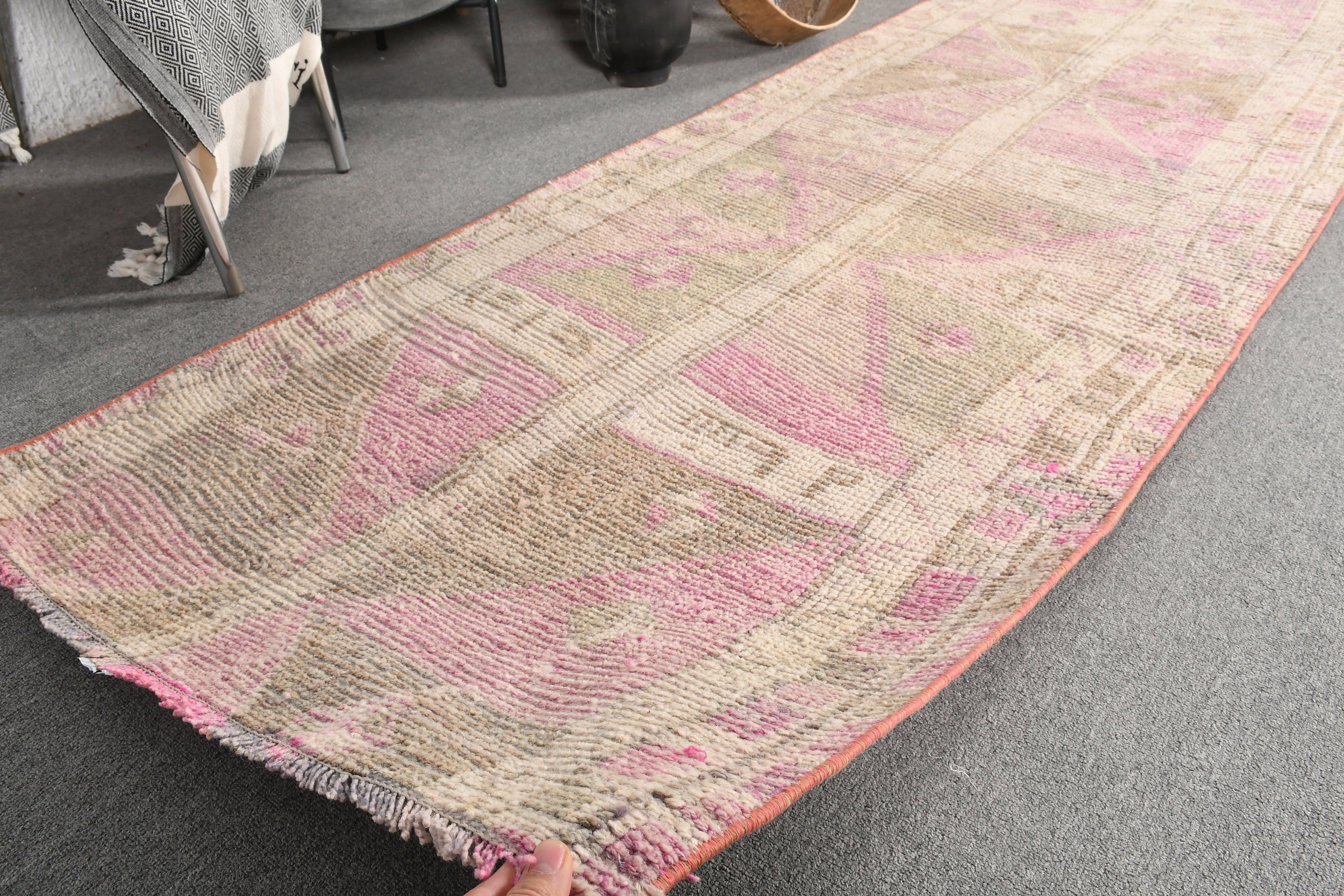 Fas Halıları, Vintage Halılar, Koridor Halıları, Koridor Halıları, Beyaz Yer Halısı, Türk Halıları, Sessiz Halılar, Ev Dekorasyonu Halısı, 2,7x10,3 ft Runner Halısı