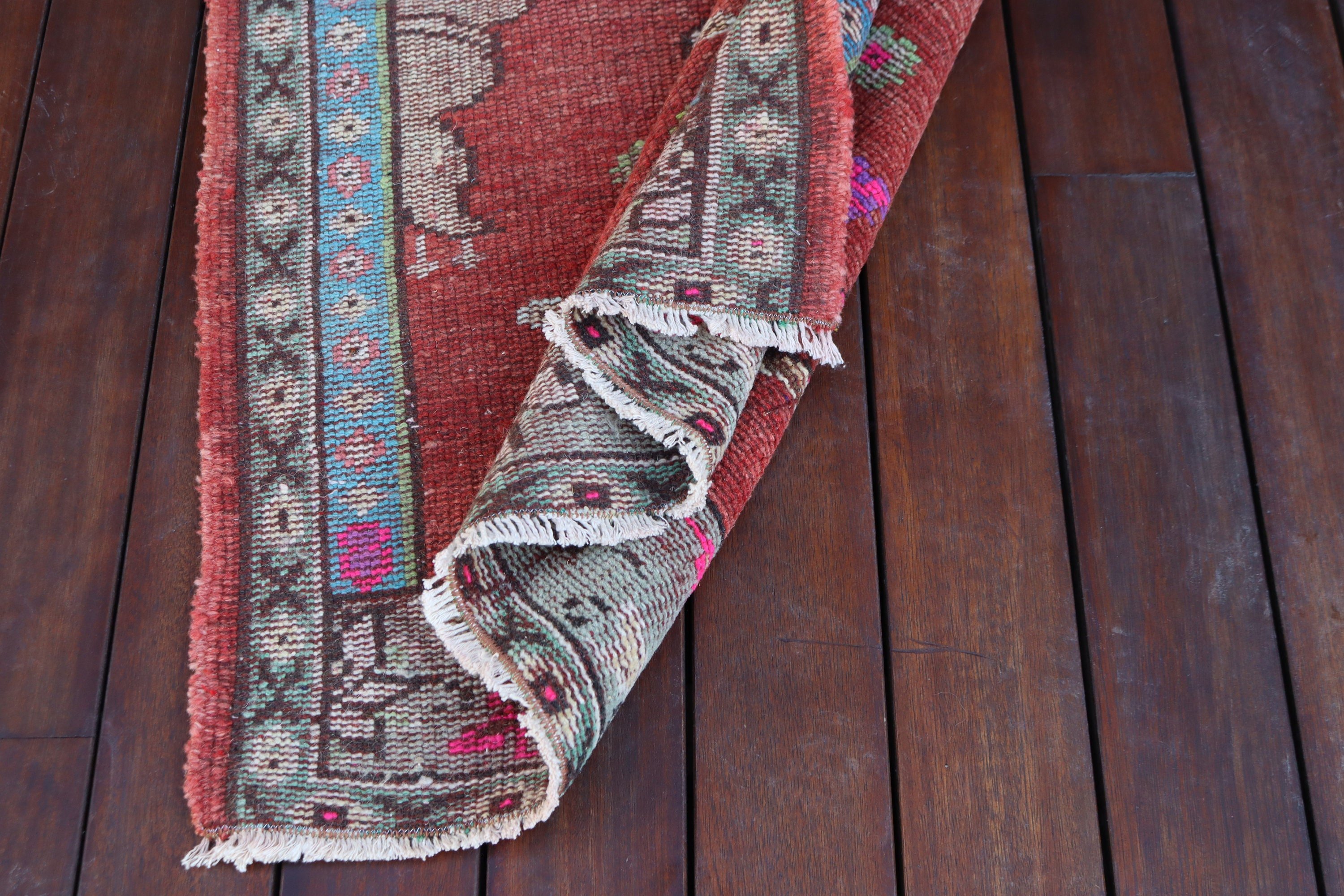 Red Antique Rug, Vintage Rugs, Exotic Rugs, Small Vintage Rugs, Modern Rugs, Turkish Rugs, Entry Rug, 2.4x3.2 ft Small Rug, Oushak Rugs