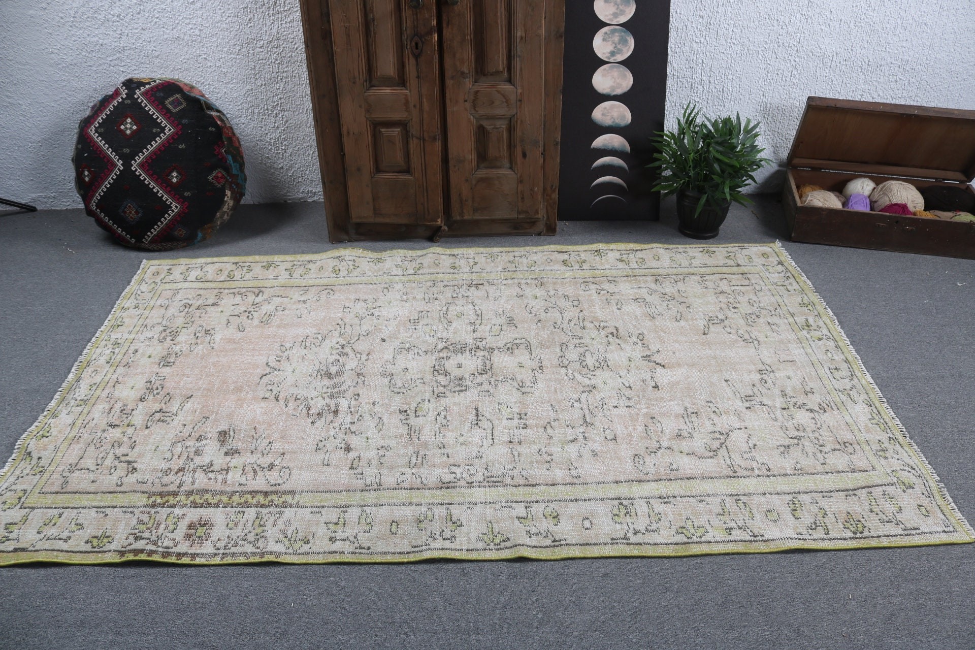 Organik Halı, Vintage Halı, Çocuk Halıları, 4,8x7,6 ft Alan Halısı, Turuncu Lüks Halı, Antika Halılar, Düz Dokuma Halılar, Oushak Bölge Halısı, Türk Halısı