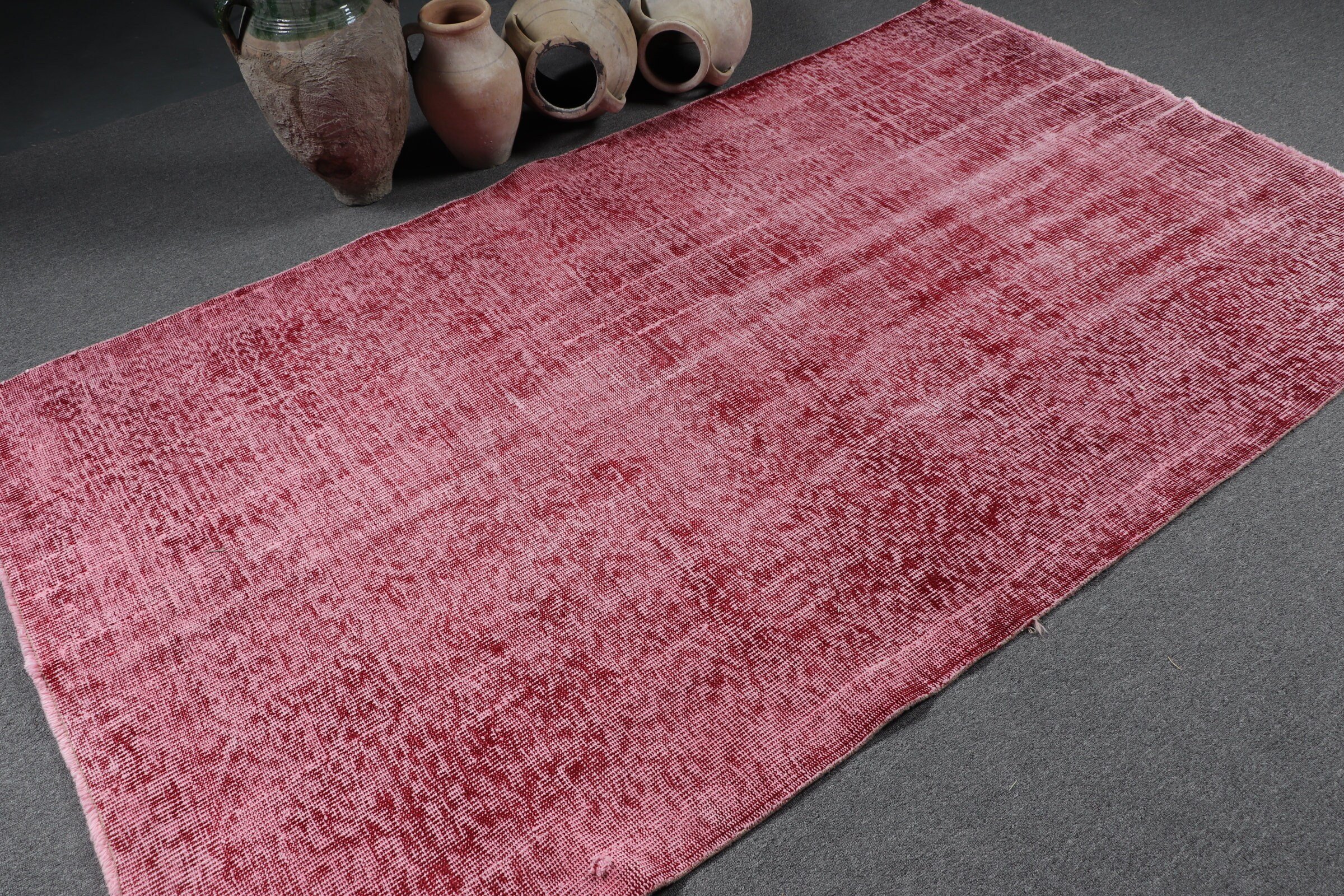 Vintage Rug, 4.8x8.1 ft Area Rug, Pink Oushak Rugs, Living Room Rugs, Home Decor Rug, Floor Rug, Rugs for Kitchen, Turkish Rug, Boho Rug