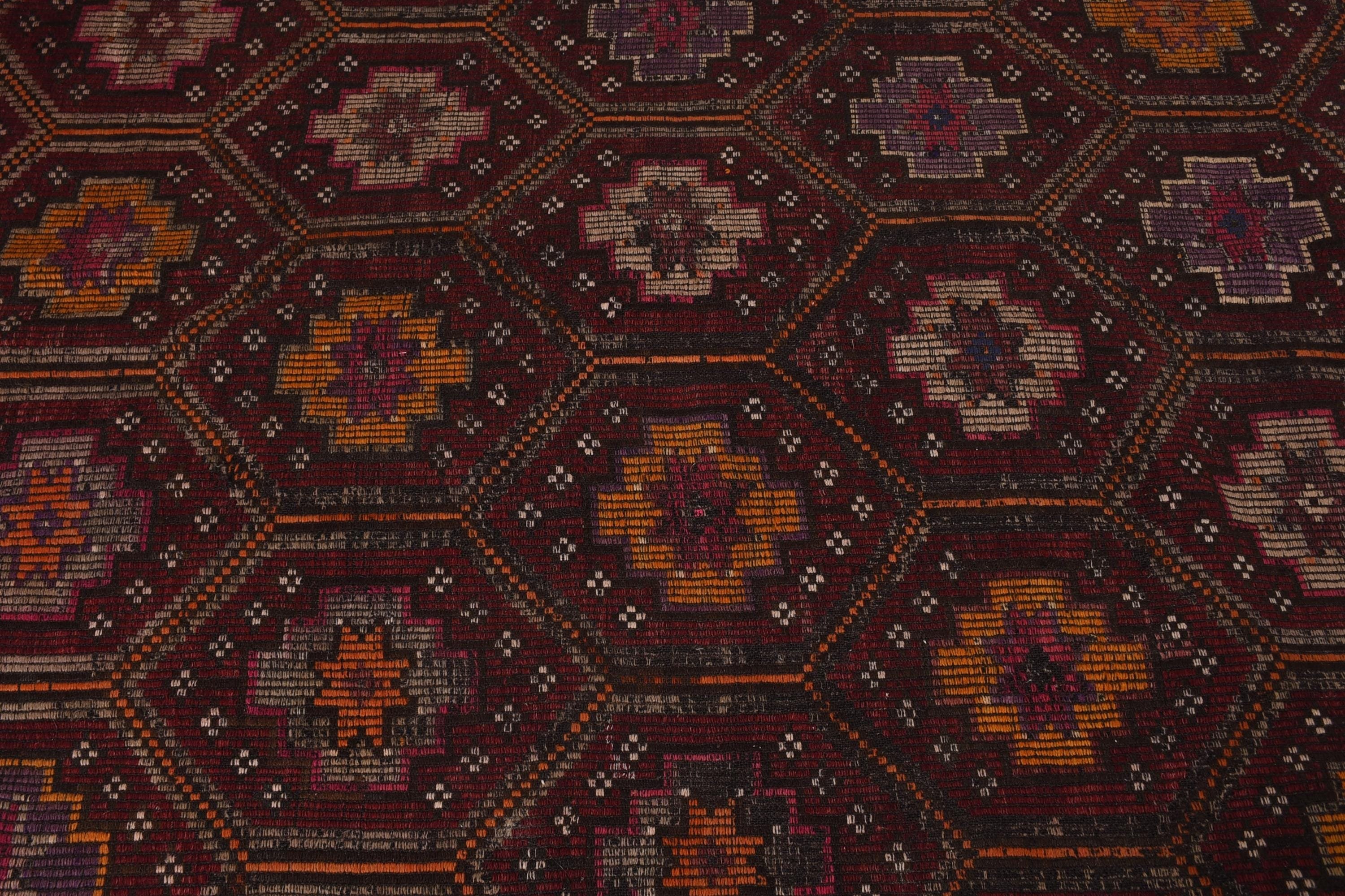 Türk Halısı, Vintage Halı, Açıklama Halıları, Kırmızı Ev Dekor Halısı, 4.7x7 ft Alan Halıları, Kilim, Mutfak Halısı, Oushak Bölgesi Halıları, İç Mekan Halıları