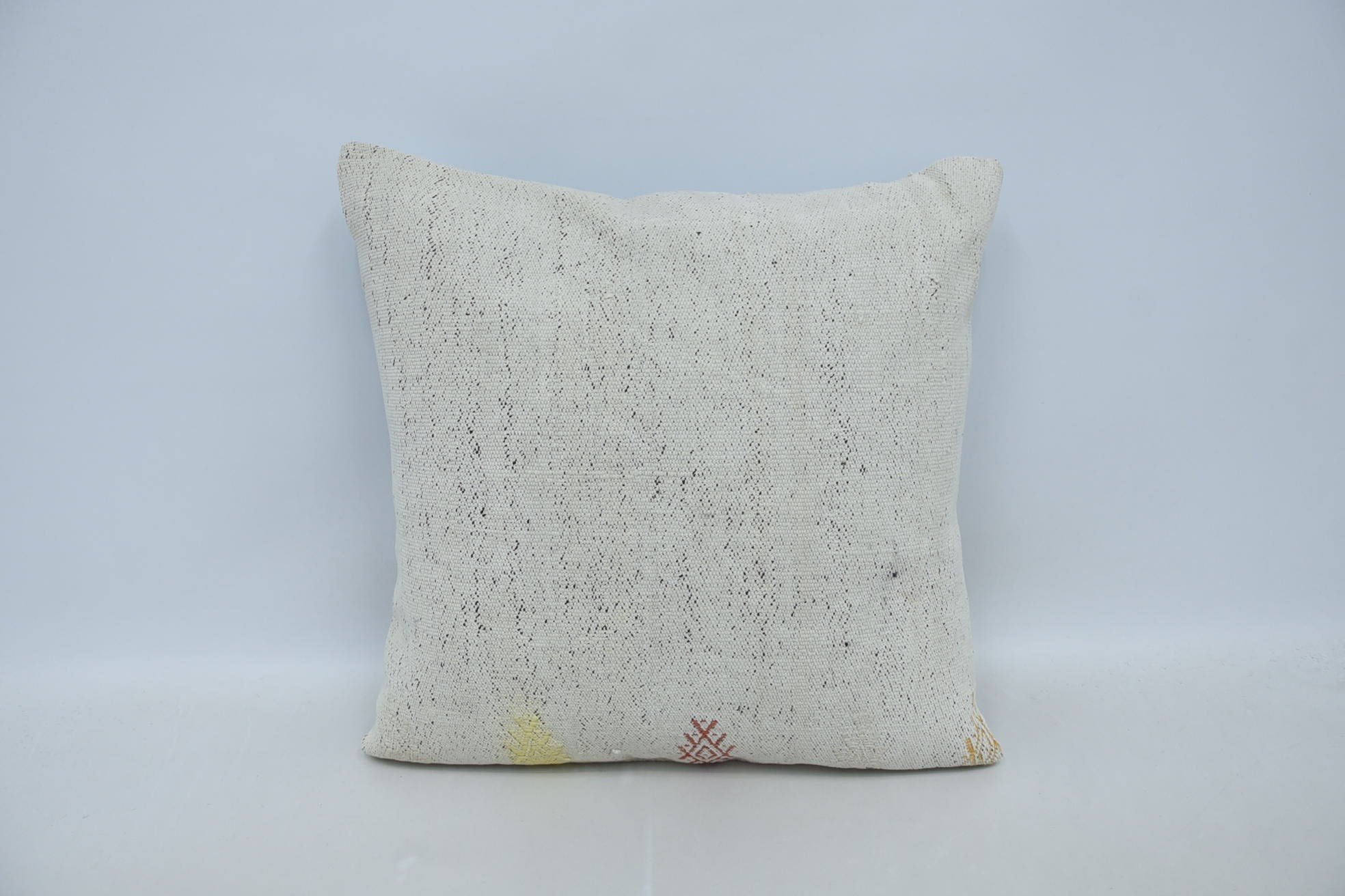 Ethnical Kilim Rug Pillow, Nautical Throw Pillow Cover, Custom Cushion, Antique Pillows, 24"x24" Beige Cushion, Pillow for Couch