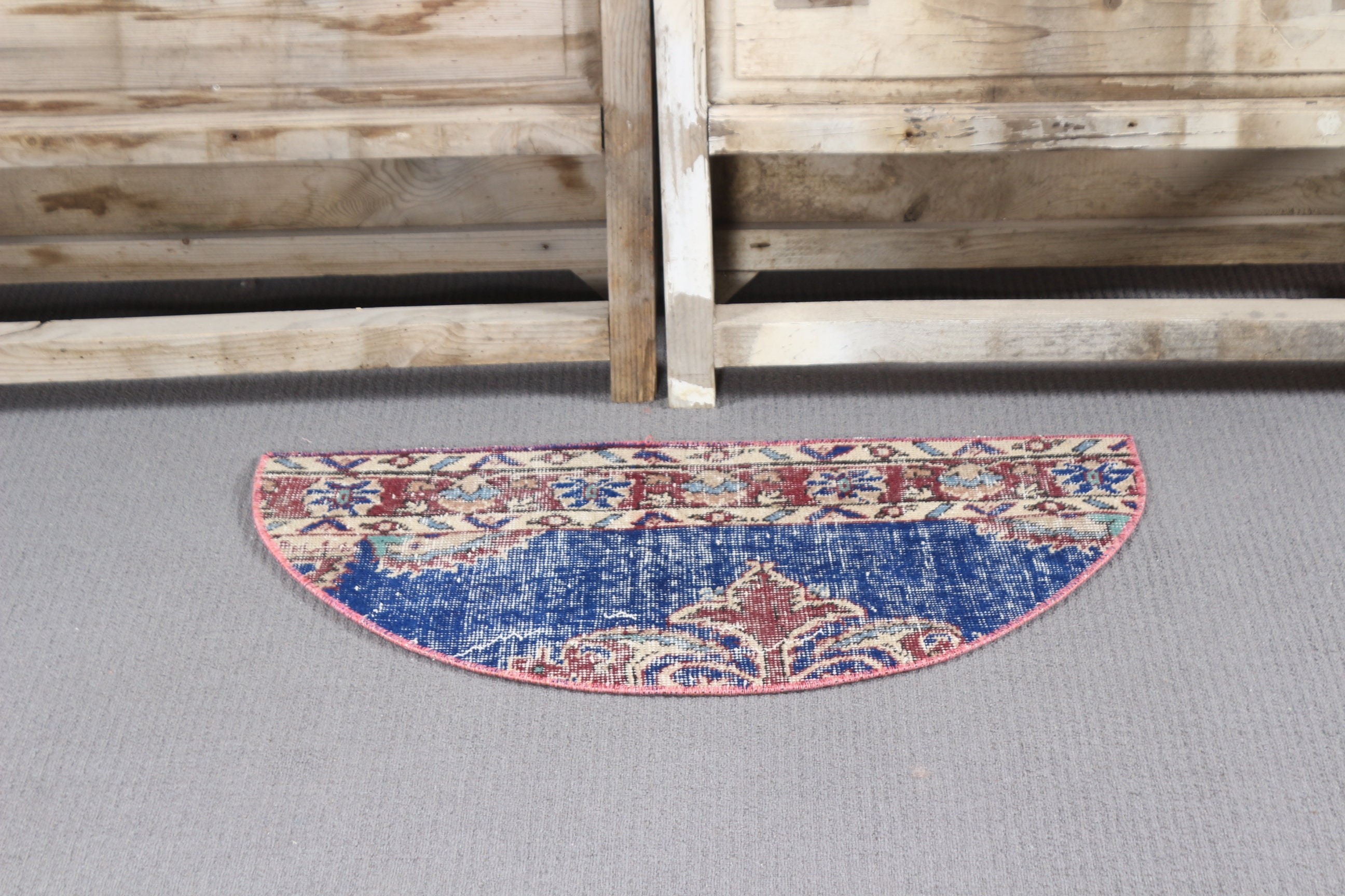 Antika Halı, Türk Halısı, 1.4x2.6 ft Küçük Halı, Mavi Oryantal Halı, Vintage Halılar, Duvara Asılı Halı, Kapı Paspas Halıları, Boho Halı, Yatak Odası Halıları