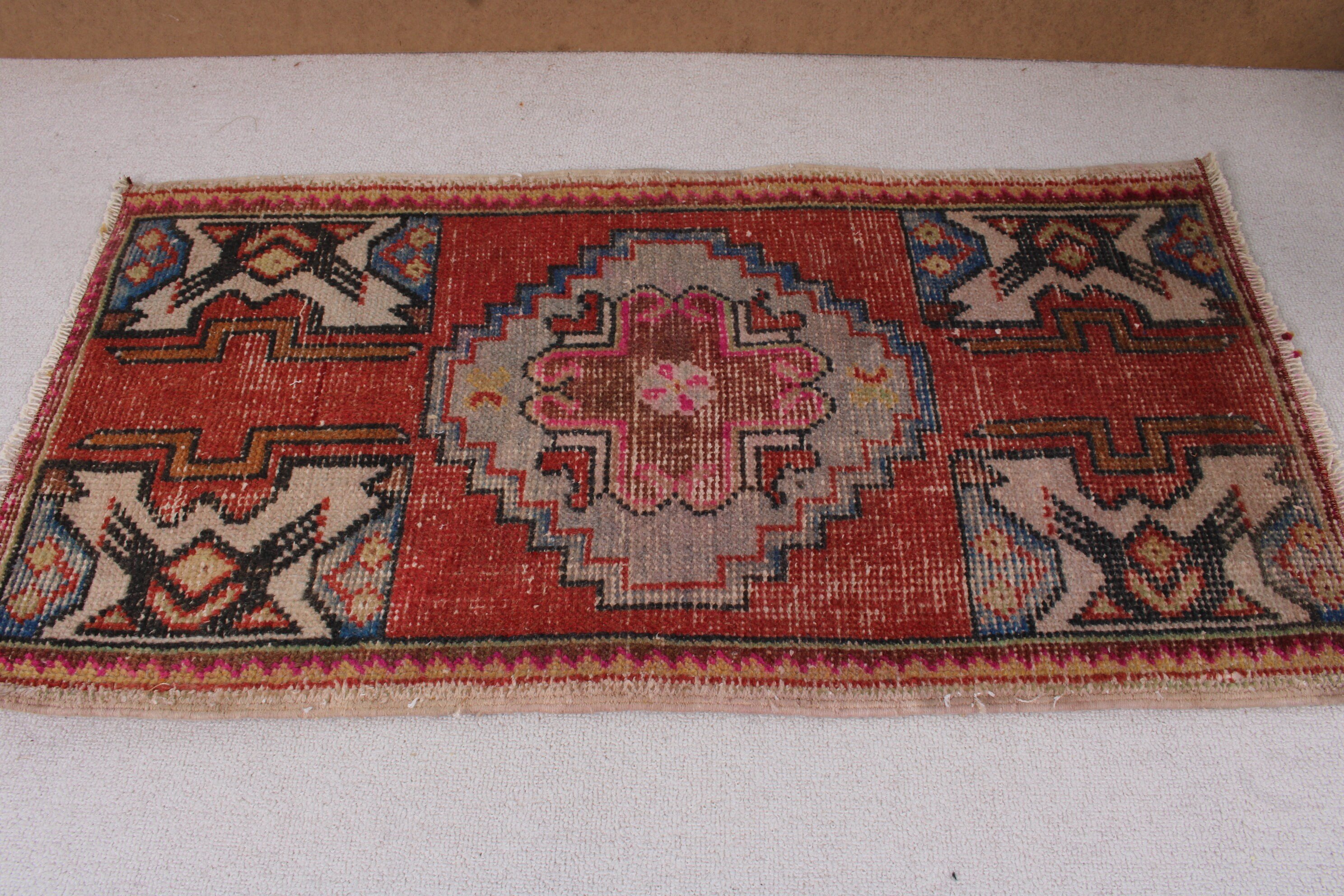 Modern Rug, Door Mat Rugs, Vintage Rugs, Red Moroccan Rug, Floor Rugs, Turkish Rugs, Nursery Rugs, 1.7x3.5 ft Small Rugs, Luxury Rug