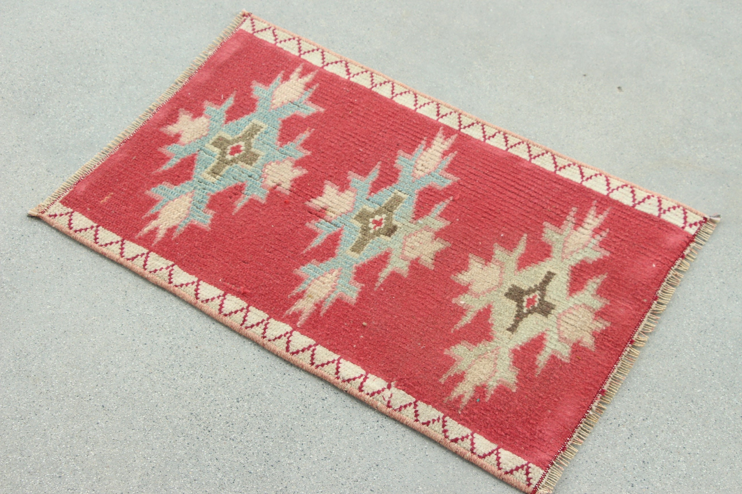 1.4x2.1 ft Small Rugs, Vintage Rug, Turkish Rug, Cool Rugs, Small Vintage Rug, Red Moroccan Rugs, Home Decor Rugs, Bohemian Rug, Entry Rugs