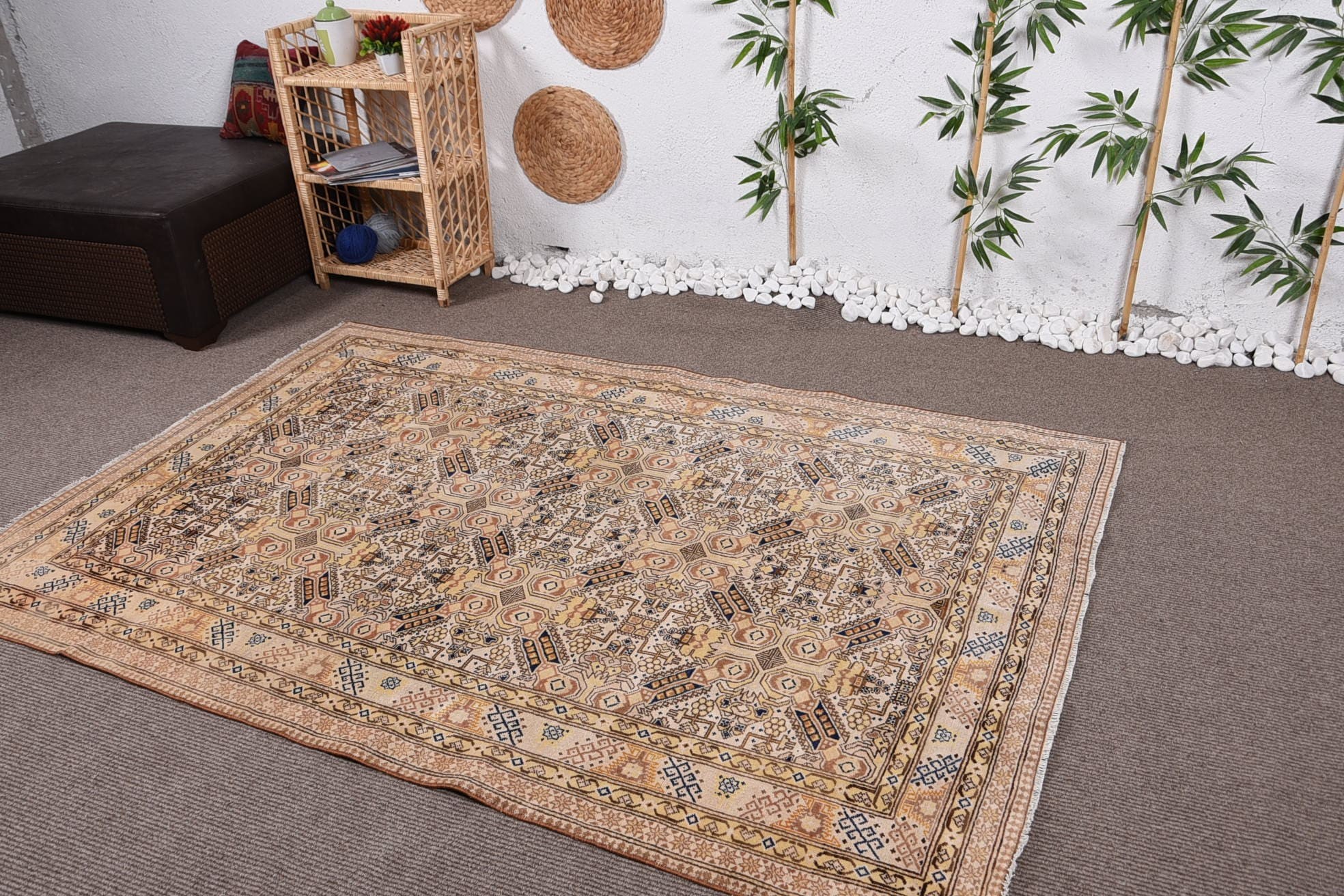 Kitchen Rug, 4.8x7.2 ft Area Rug, Turkish Rug, Rugs for Area, Vintage Rug, Dorm Rug, Turkey Rug, Oushak Rug, Indoor Rugs, Vintage Decor Rug