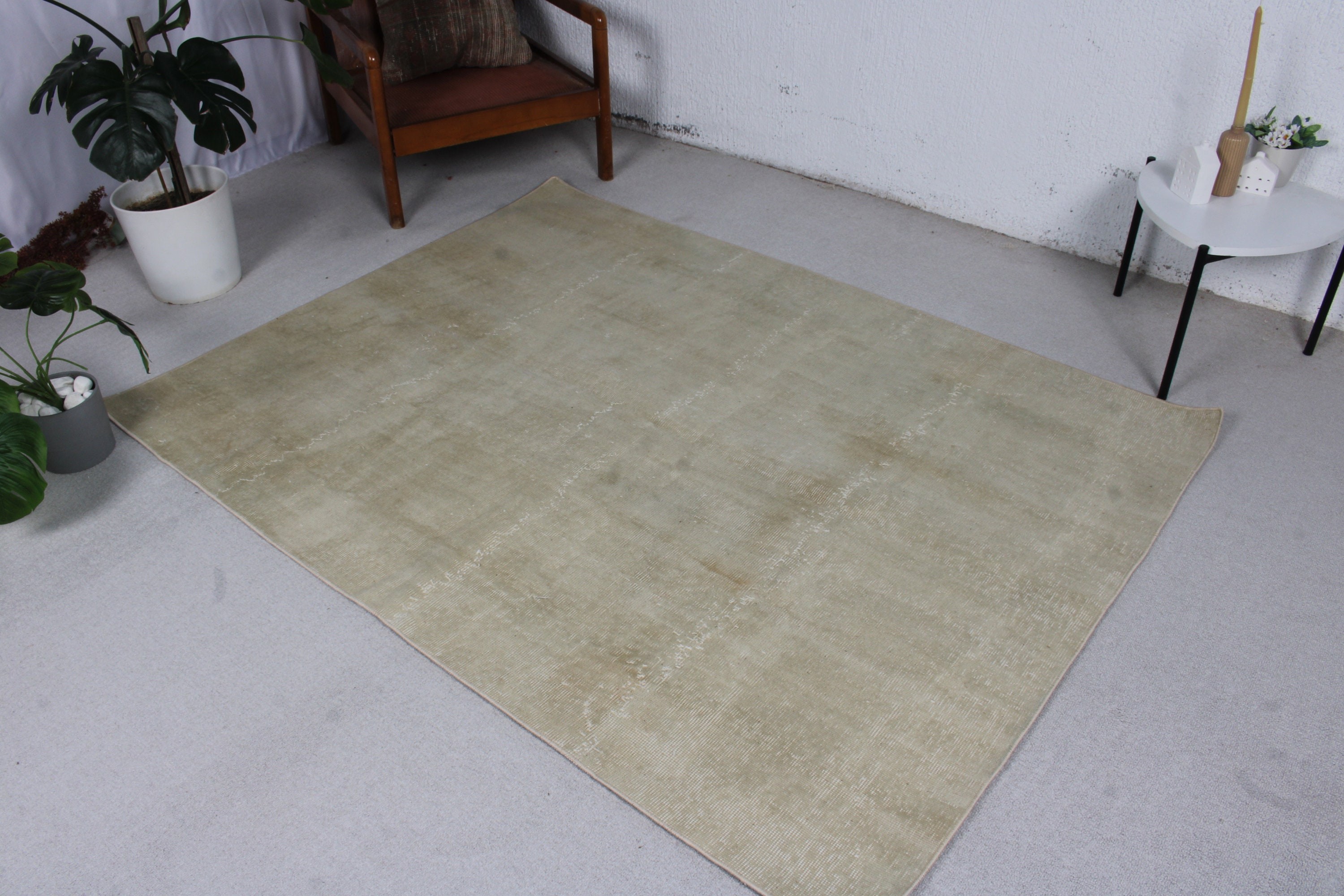 Beige Modern Rugs, Turkish Rug, Statement Rug, 4.7x6.3 ft Area Rugs, Nursery Rugs, Ethnic Rugs, Dining Room Rug, Vintage Rug