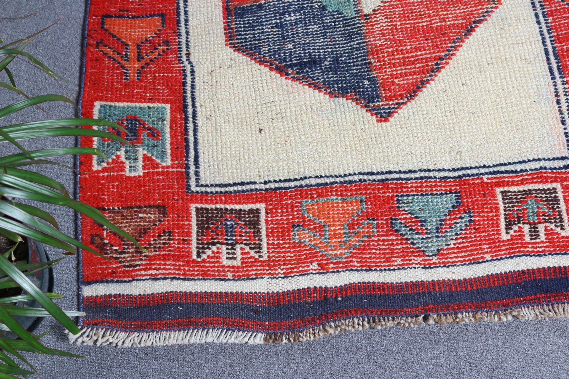 Anatolian Rugs, 3.7x11.5 ft Runner Rugs, Retro Rugs, Kitchen Rug, Turkish Rug, Vintage Rug, Antique Rug, Red Moroccan Rug, Corridor Rugs