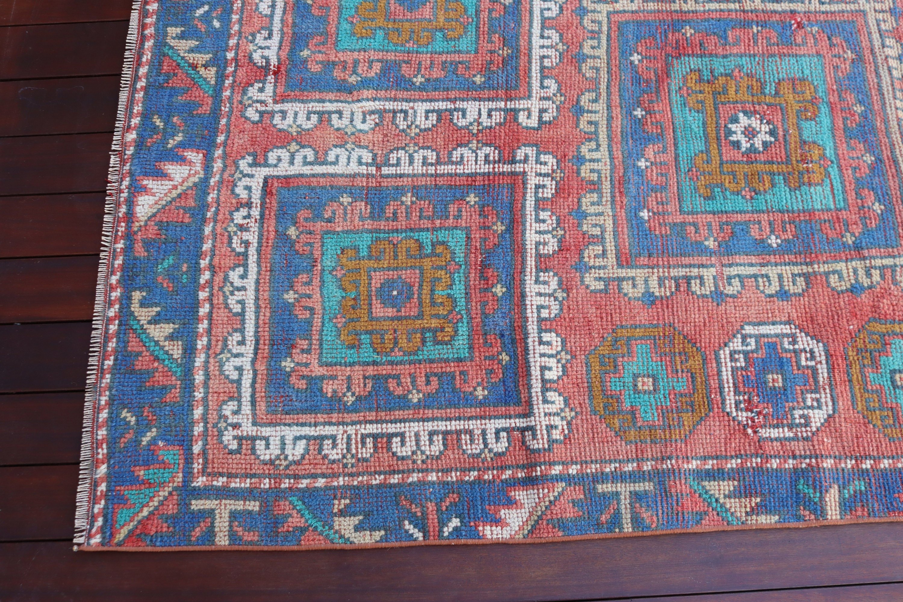 Boho Vurgulu Halılar, Vintage Halı, El Dokuma Halılar, Nötr Halı, Giriş Halısı, Kırmızı Anadolu Halıları, 3,6x5,8 ft Aksan Halıları, Türk Halıları