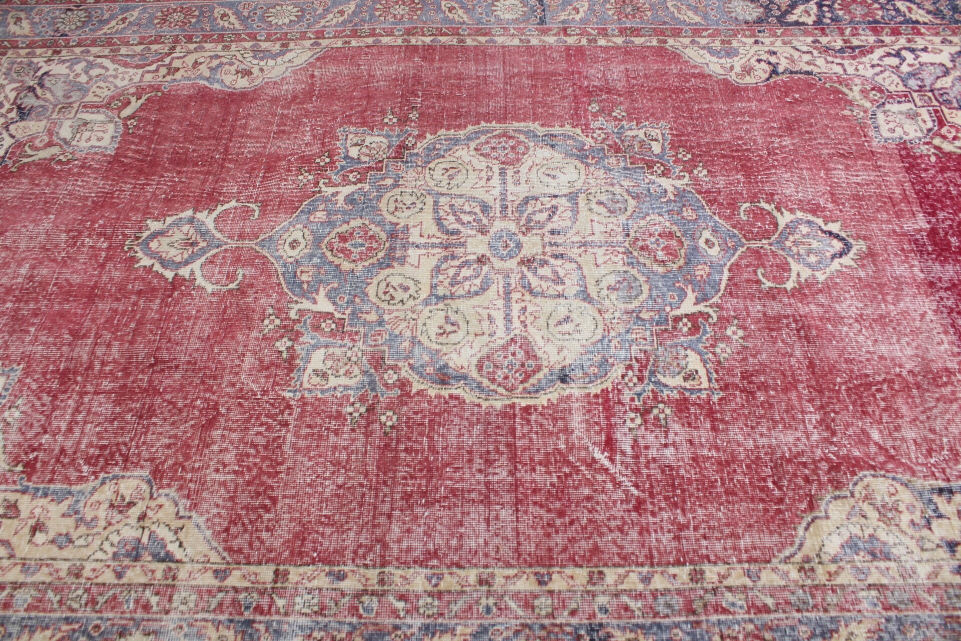 Ev Dekorasyonu Halıları, Oryantal Halı, Vintage Halılar, 6.6x10.9 ft Büyük Boy Halı, Retro Halı, Salon Halıları, Türk Halısı, Pembe Yün Halı, Salon Halısı