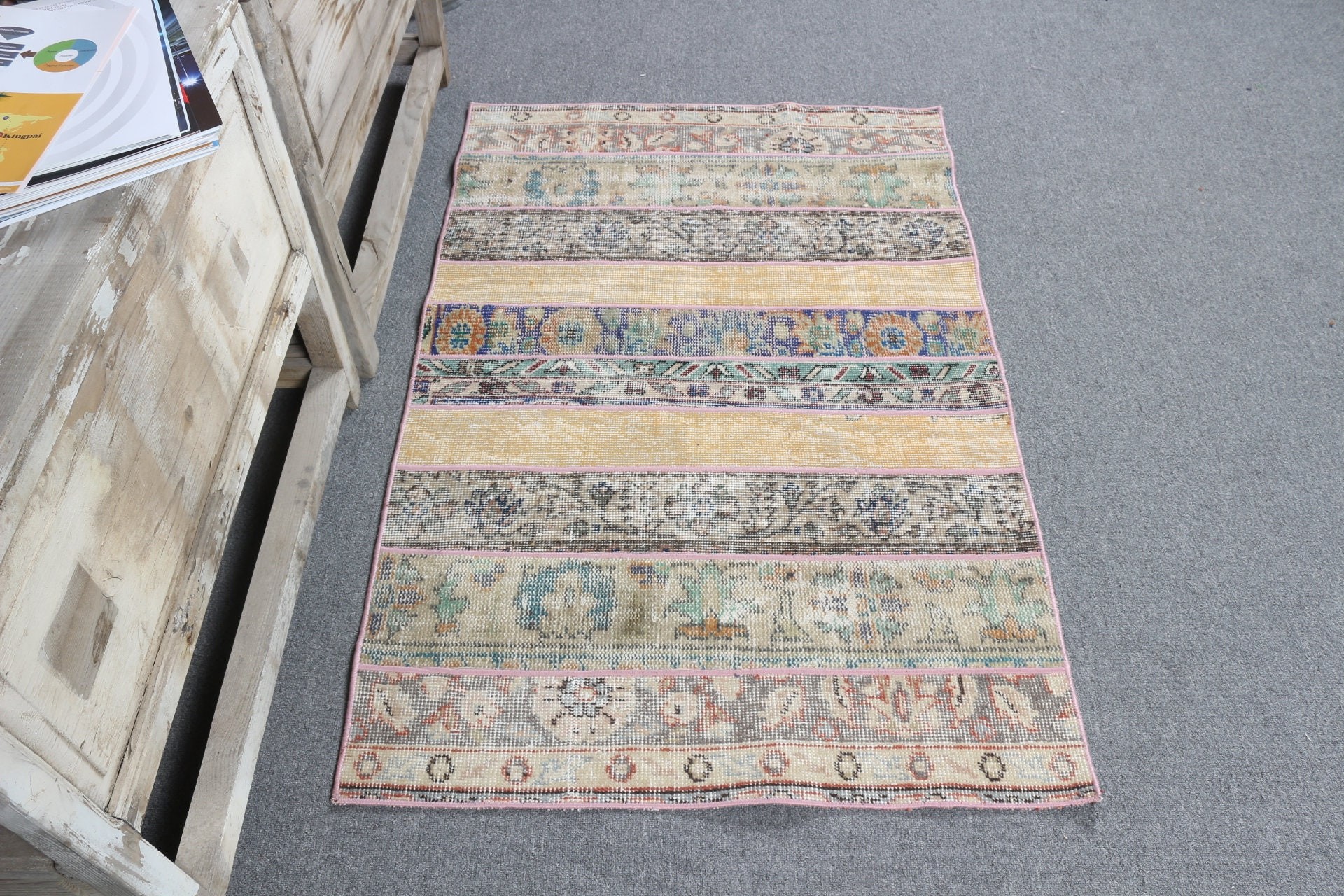 2.8x4.3 ft Small Rugs, Nursery Rug, Beige Anatolian Rugs, Bedroom Rug, Vintage Rugs, Turkish Rug, Designer Rugs, Door Mat Rugs, Kitchen Rug