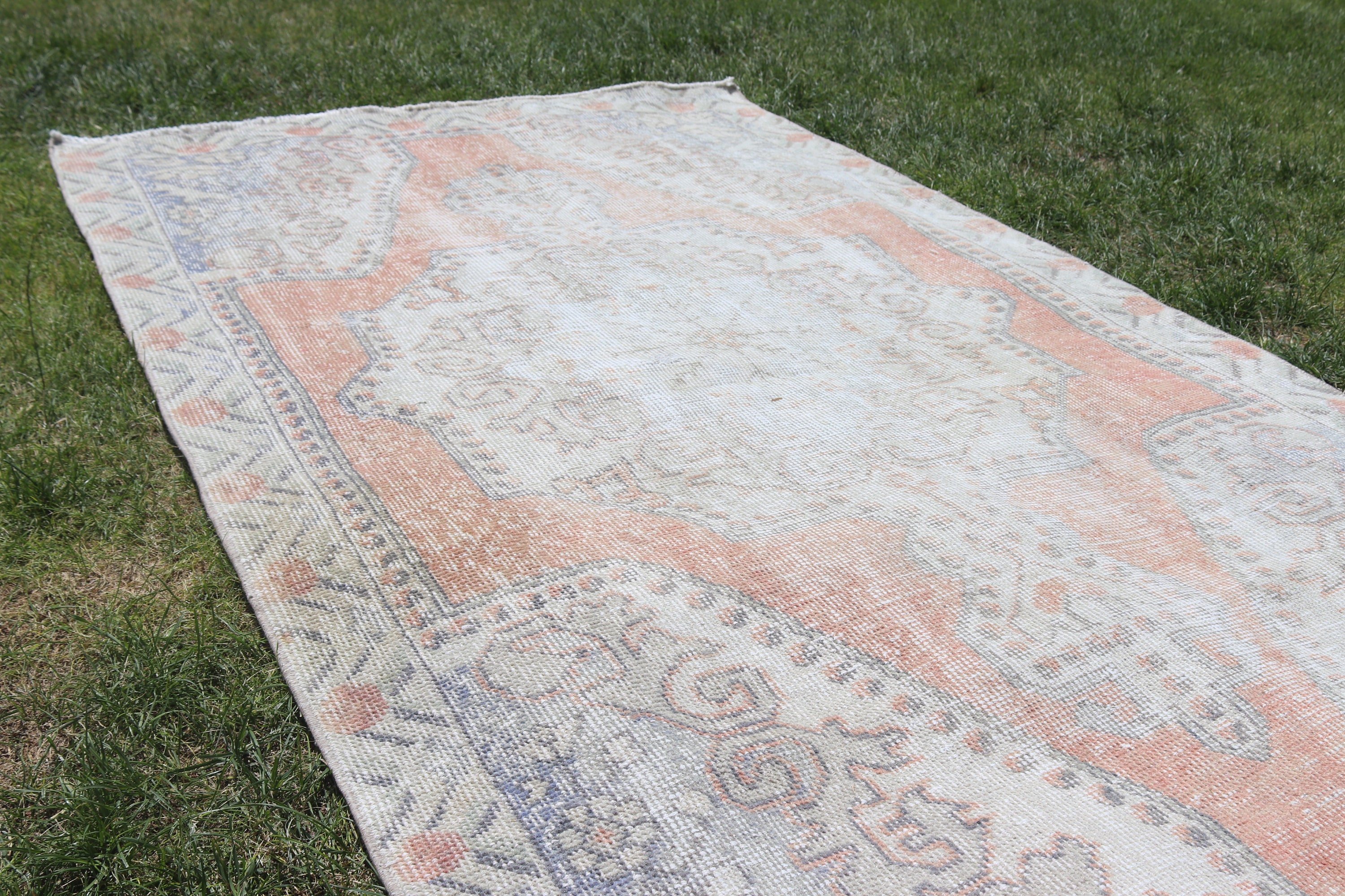 Exotic Rugs, Oriental Rugs, Floor Rug, Vintage Rugs, Turkish Rug, Living Room Rugs, Cool Rug, 4.2x6.9 ft Area Rugs, Beige Anatolian Rug