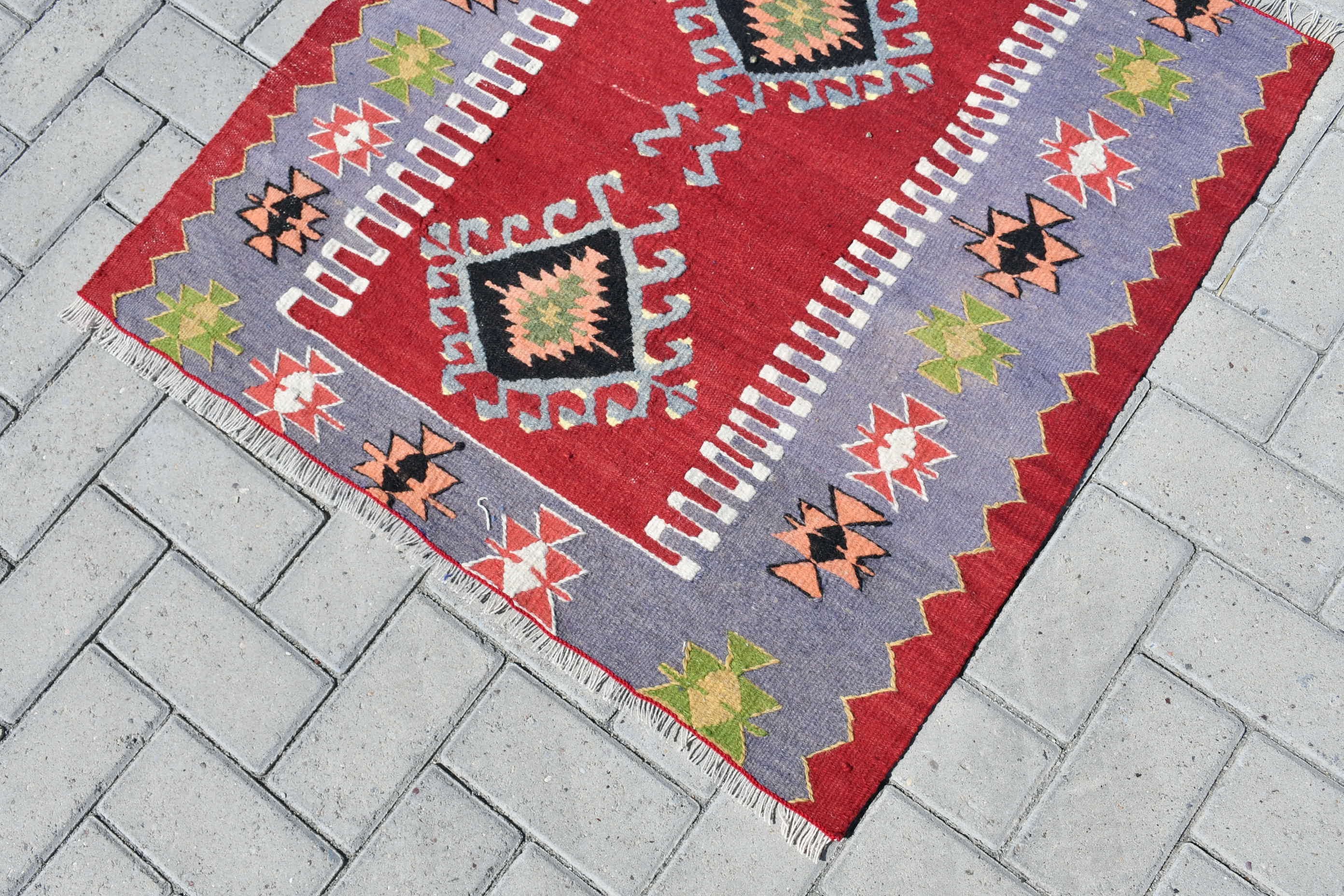 86x83 cm Küçük Kilim, Türk Kilim, Mavi Anadolu Kilim, Paspas Kilim, Duvar Kilim, Banyo Kilim, Mutfak Kilim, Anadolu Kilim, Mutfak Kilim