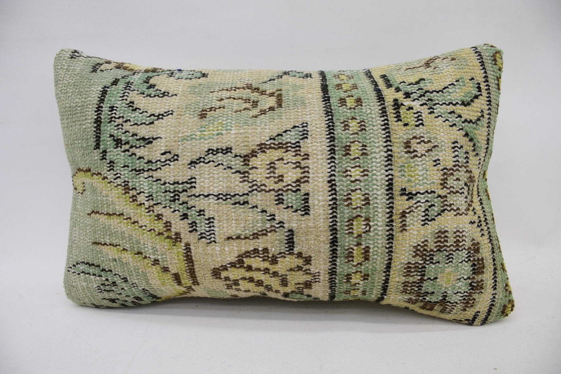 12"x20" Beige Pillow Cover, Turkish Kilim Pillow, Ethnical Kilim Rug Pillow, Interior Designer Pillow, Lounge Throw Cushion Case