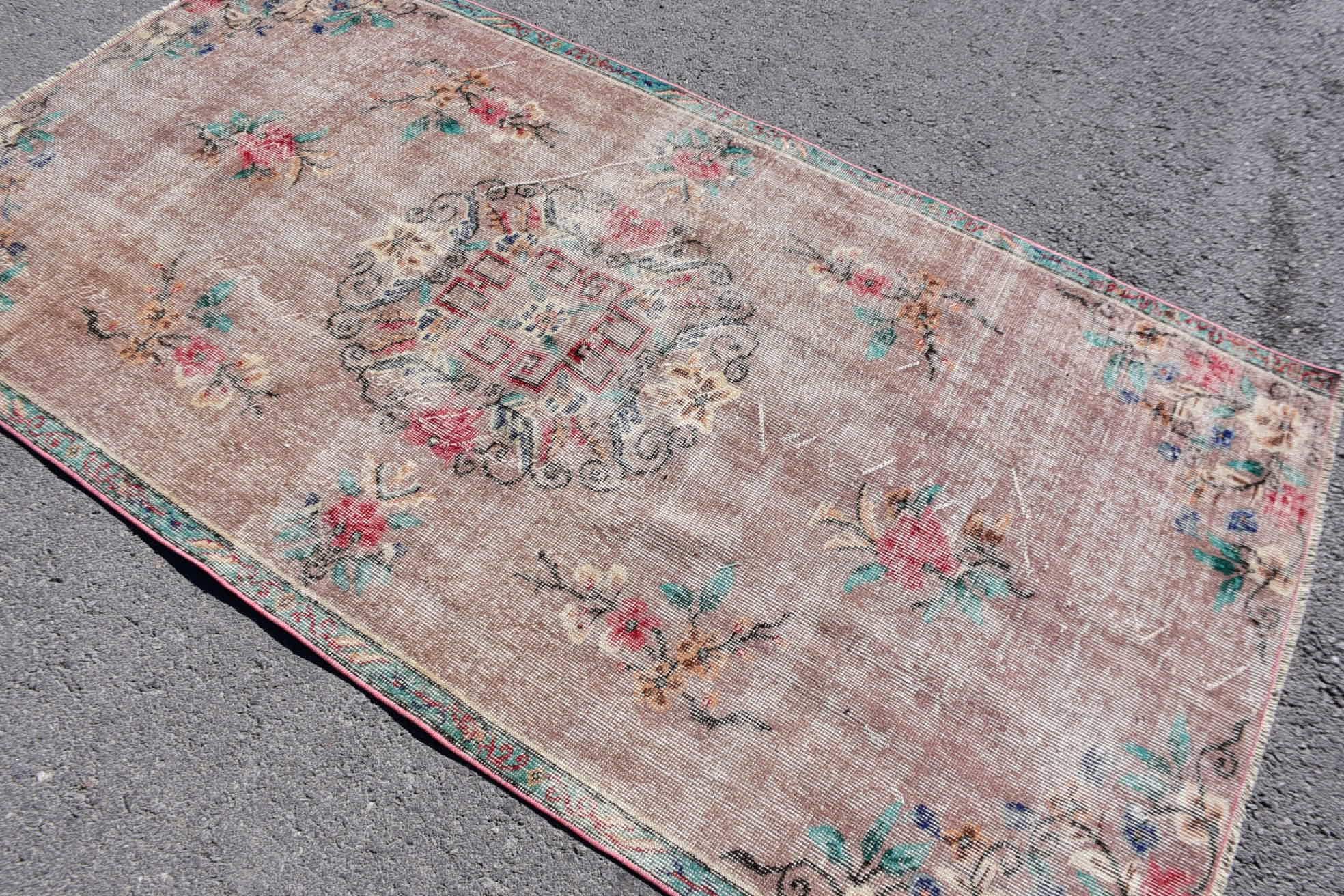 Designer Rug, Kitchen Rugs, Rugs for Nursery, Vintage Rug, 4.1x7.7 ft Area Rugs, Anatolian Rugs, Antique Rug, Turkish Rug, Living Room Rugs