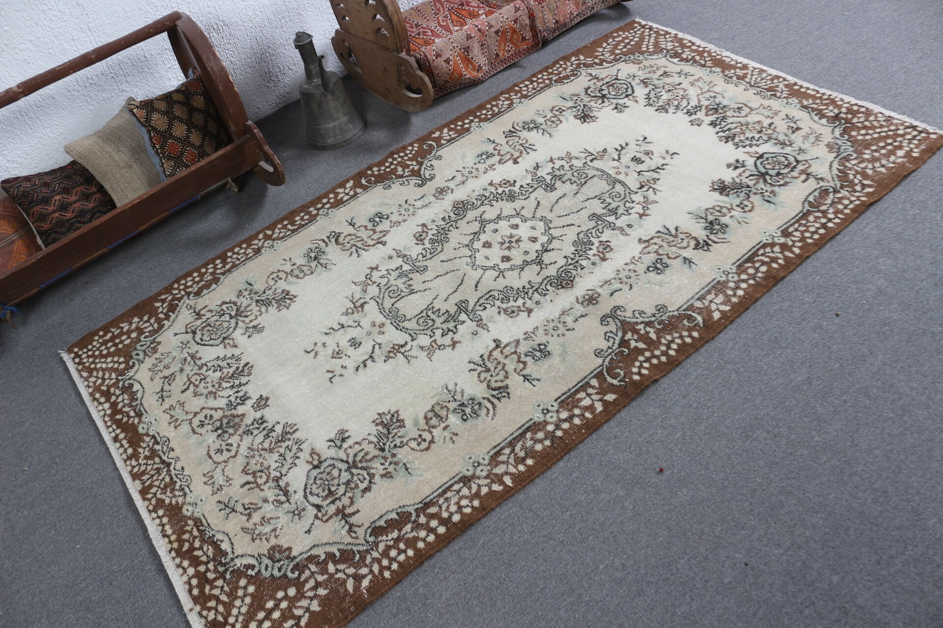 Türkiye Halısı, Türk Halısı, Mutfak Halısı, Anadolu Halıları, Çocuk Halısı, Bej Anadolu Halısı, Oturma Odası Halıları, Vintage Halı, 3,8x6,9 ft Alan Halısı