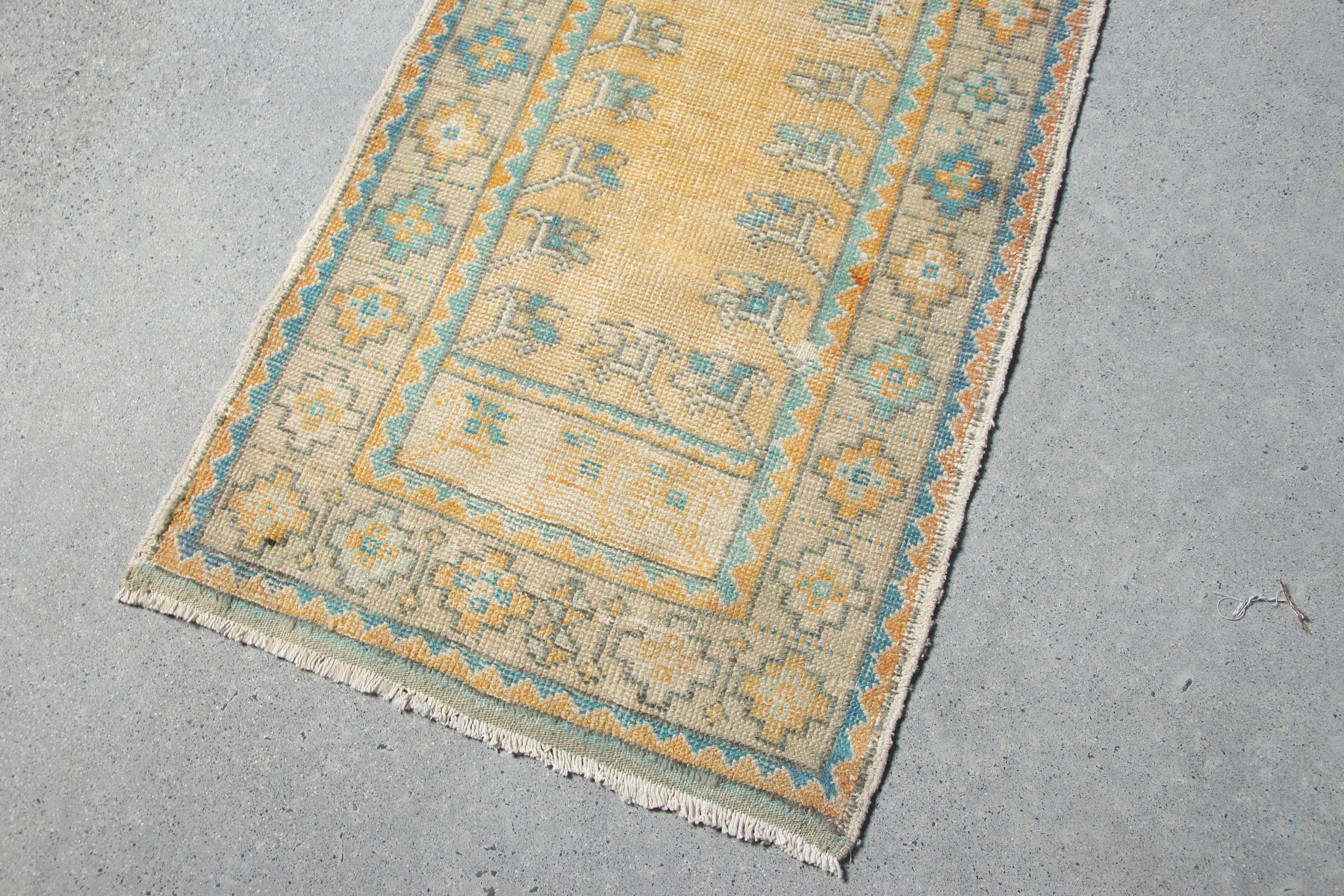 Cool Rug, 1.9x3.4 ft Small Rug, Orange Oriental Rugs, Vintage Rug, Rugs for Bedroom, Turkish Rug, Bedroom Rug, Bathroom Rug, Door Mat Rug