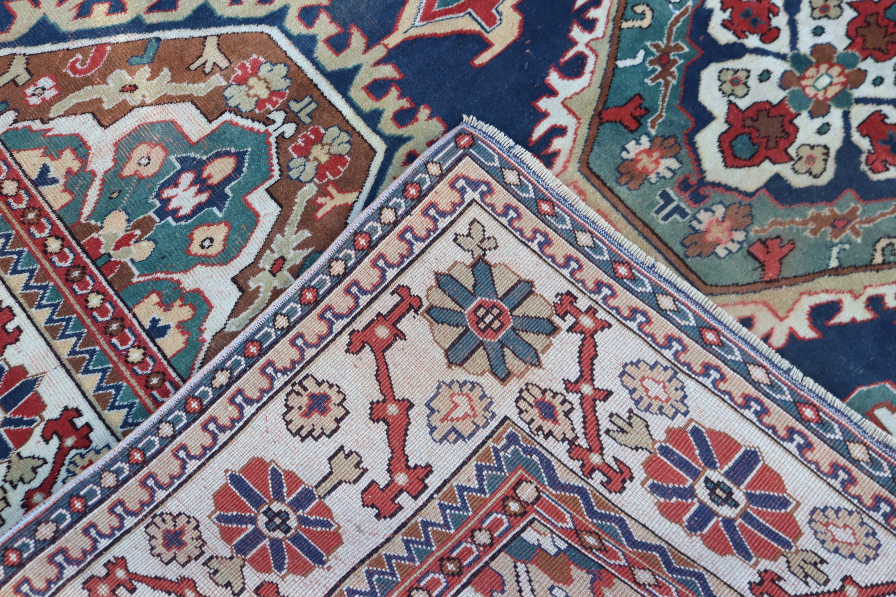 Havalı Halılar, Boho Halılar, Vintage Halı, Yemek Odası Halısı, Türk Halıları, Oturma Odası Halısı, 6,5x9 ft Büyük Halı, Mavi Anadolu Halıları, Anadolu Halıları