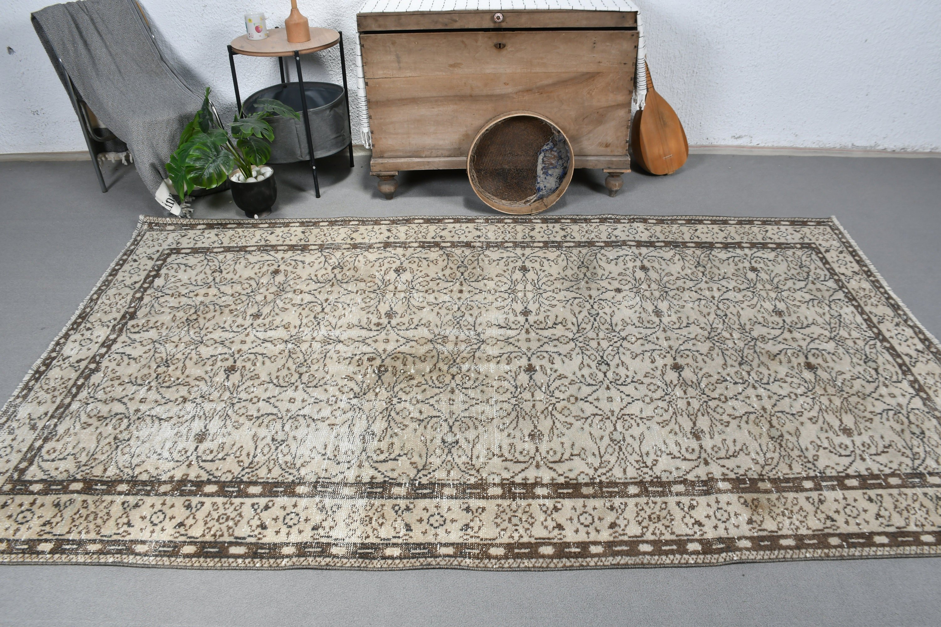 Oturma Odası Halısı, Harika Halılar, Oturma Odası Halıları, Yeşil Anadolu Halısı, Yatak Odası Halıları, Vintage Halı, 5.2x8.9 ft Büyük Halı, Türk Halısı