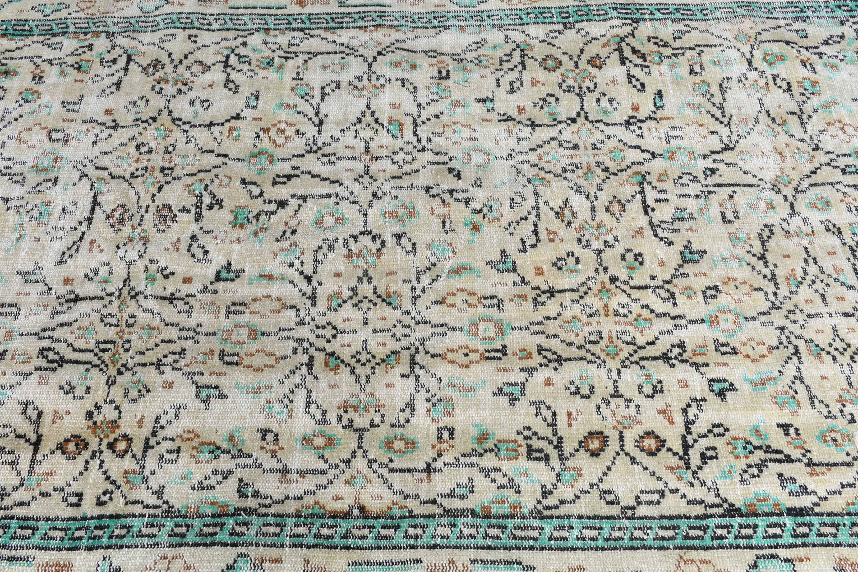 4.2x7.9 ft Area Rug, Nursery Rugs, Vintage Rug, Flatweave Rug, Turkish Rug, Cool Rug, Beige Oriental Rugs, Antique Rugs, Indoor Rugs