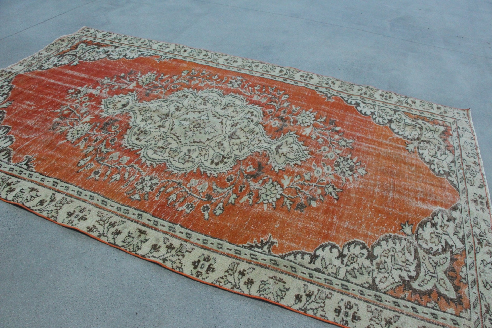 Salon Halısı, Mutfak Halısı, Salon Halıları, Büyük Vintage Halı Halıları, Yatak Odası Halısı, 5.6x9.5 ft Büyük Halı, Vintage Halı, Türk Halısı, Bej Yün Halı