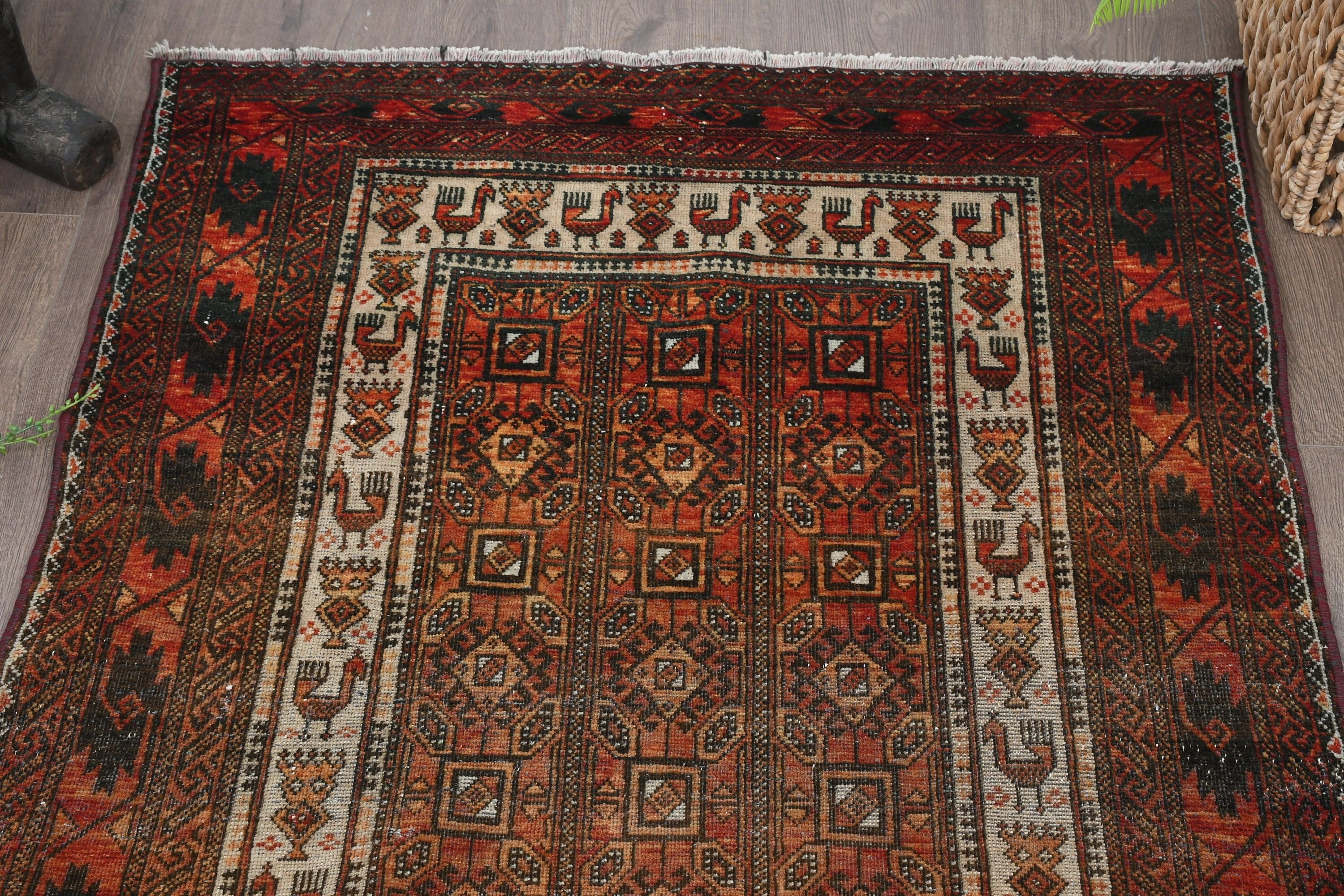 Entry Rug, Brown Cool Rugs, Vintage Rug, Bedroom Rug, Floor Rugs, 3.1x6.4 ft Accent Rugs, Turkish Rugs, Rugs for Kitchen, Anatolian Rugs