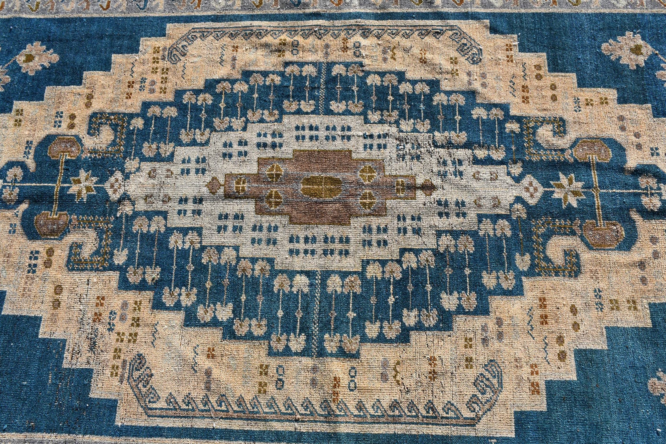 Vintage Rugs, Dining Room Rug, Floor Rugs, Living Room Rug, Home Decor Rug, Turkish Rug, Turkey Rug, 5.4x11 ft Large Rugs, Blue Floor Rug