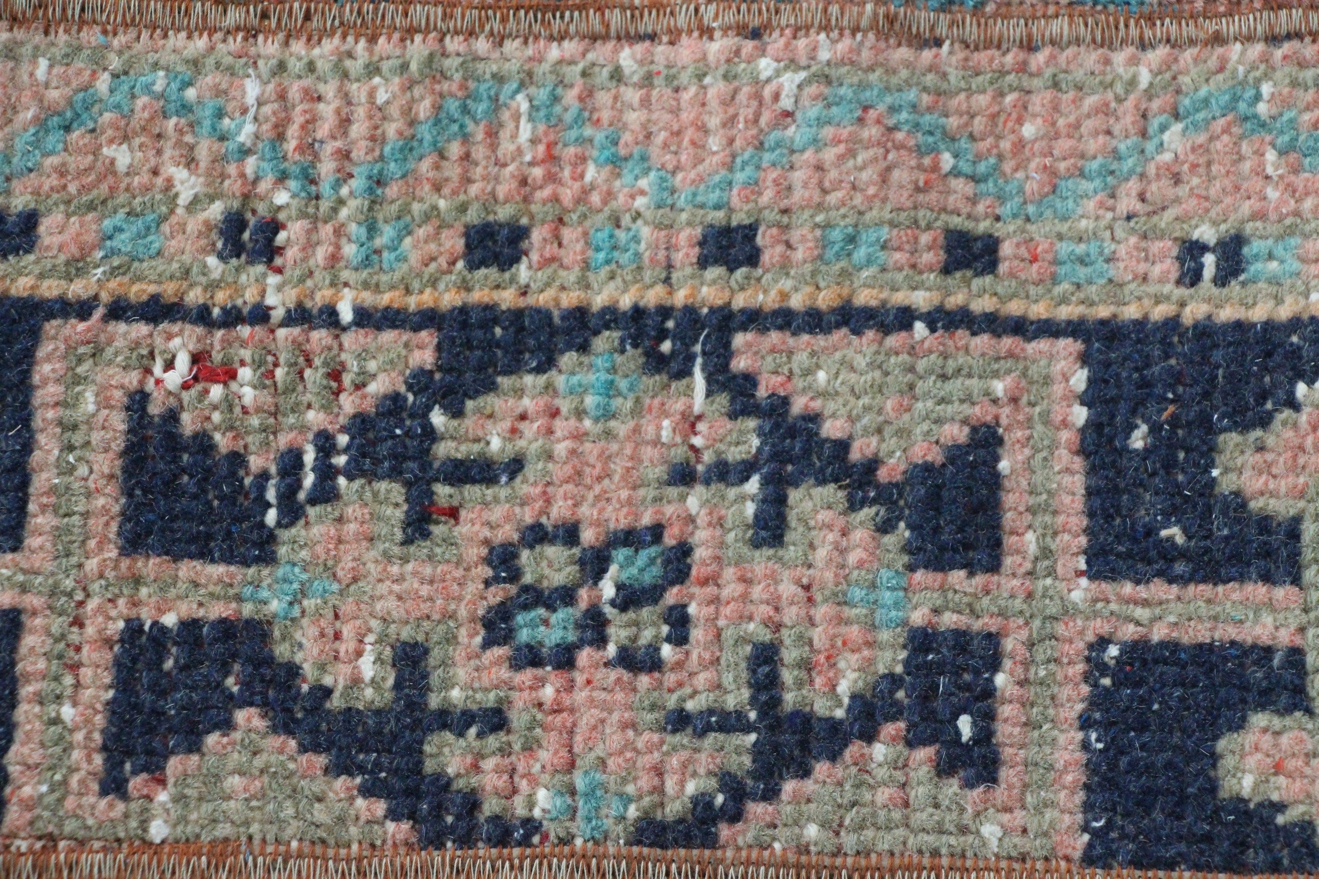 Turkish Rugs, Home Decor Rugs, Oushak Rug, Car Mat Rugs, Dorm Rug, Bedroom Rug, 1.9x3.8 ft Small Rug, Vintage Rug, Blue Oriental Rug