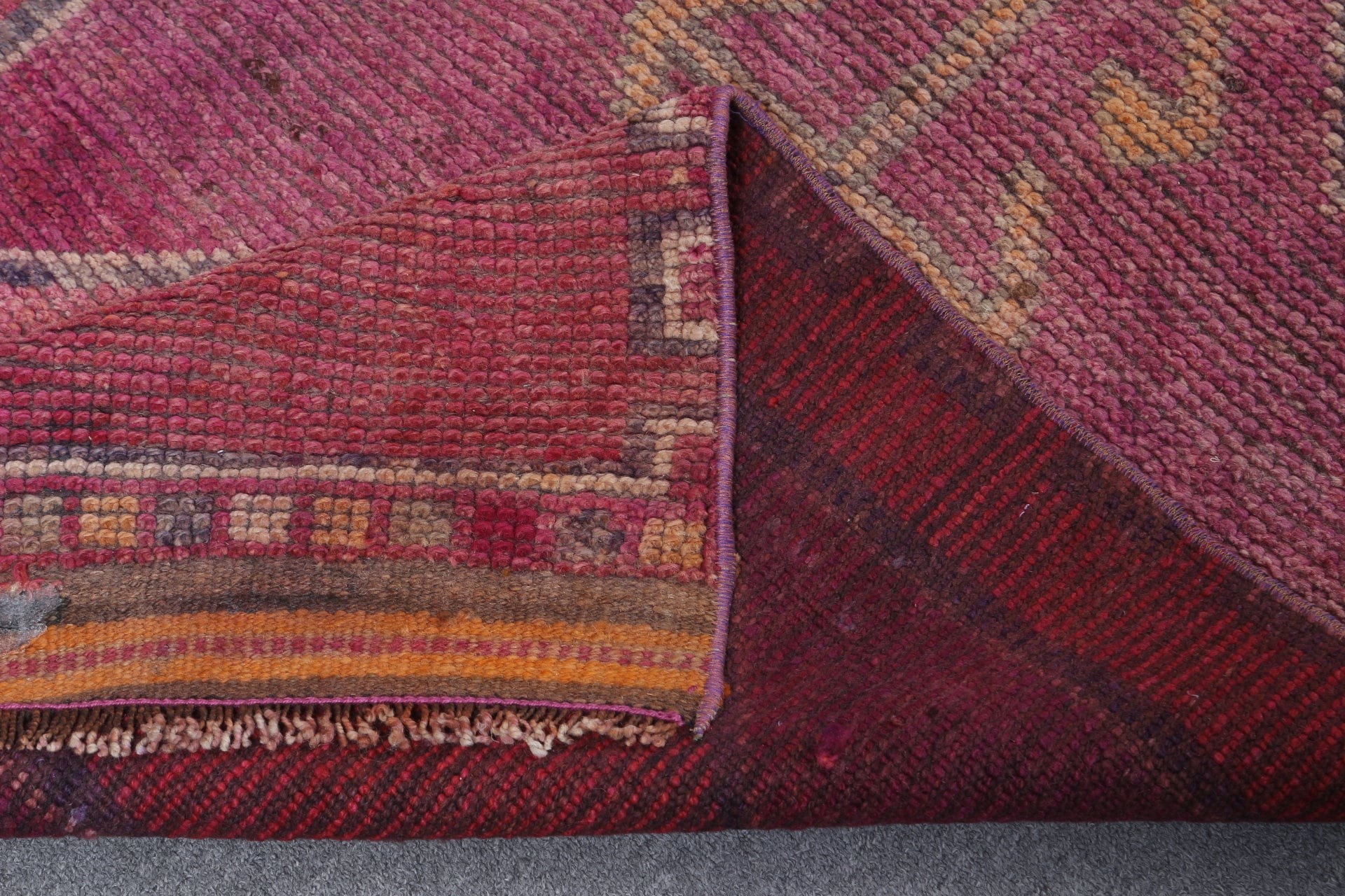 Pale Rug, Rugs for Kitchen, 3x11.2 ft Runner Rug, Corridor Rugs, Turkish Rug, Vintage Rug, Pink Moroccan Rug, Moroccan Rug