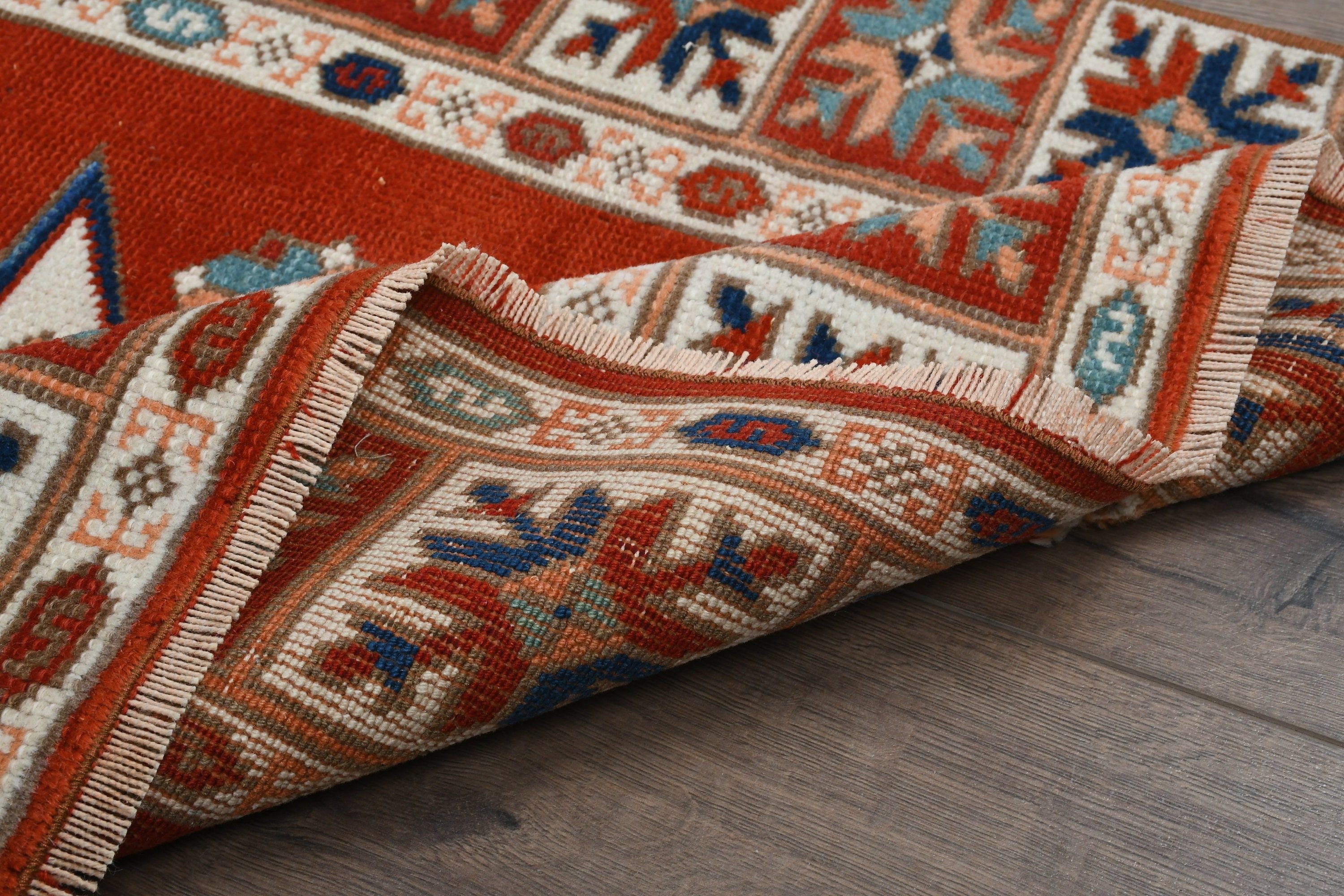 Vintage Rugs, Bright Rugs, Kitchen Rug, Bedroom Rug, Orange Anatolian Rugs, Turkish Rugs, Oushak Rug, Anatolian Rug, 3.5x5.7 ft Accent Rug