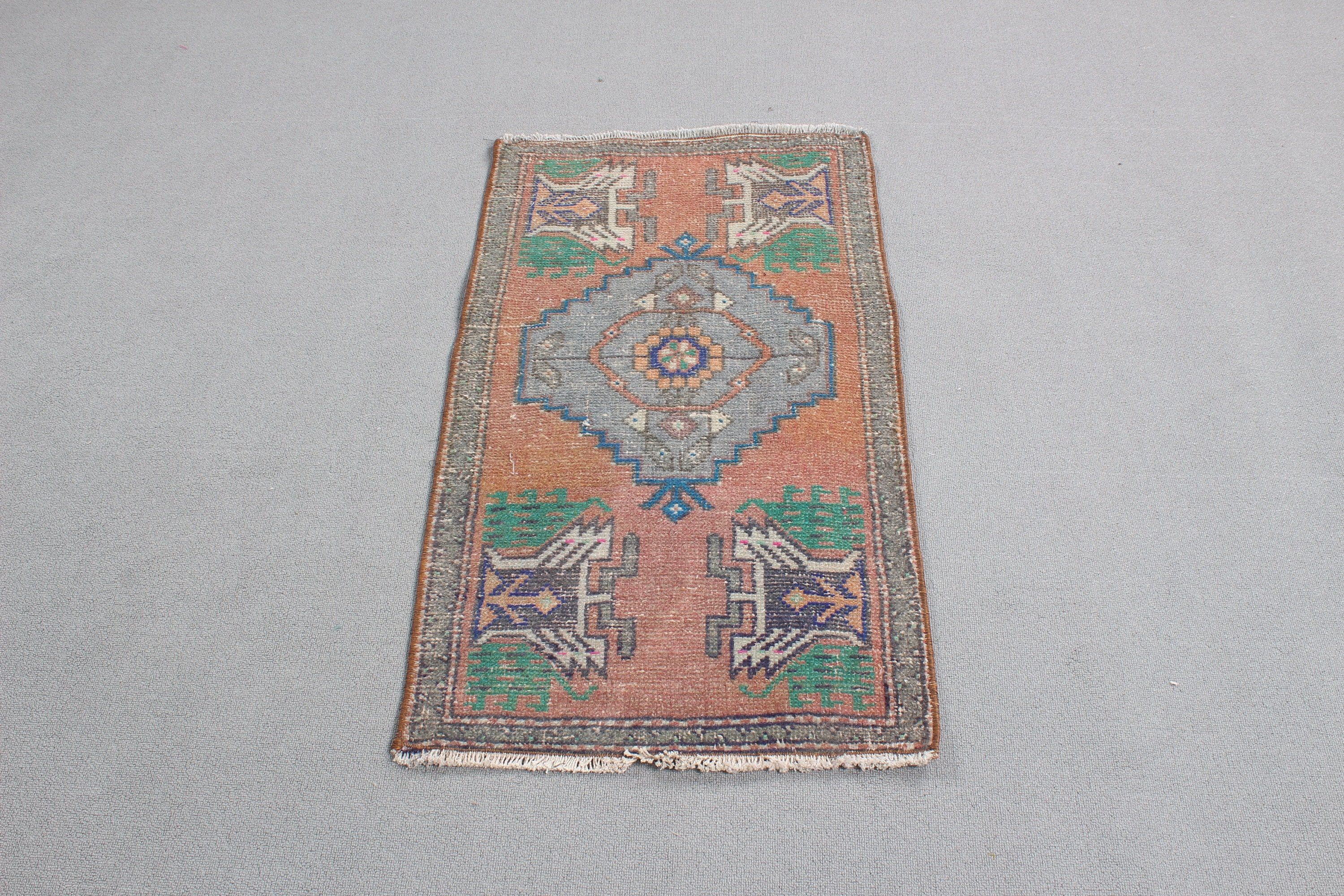 Vintage Rugs, Modern Rug, Bathroom Rugs, Small Vintage Rug, Blue Neutral Rugs, Turkish Rugs, 1.9x3.4 ft Small Rug, Antique Rugs, Tribal Rug