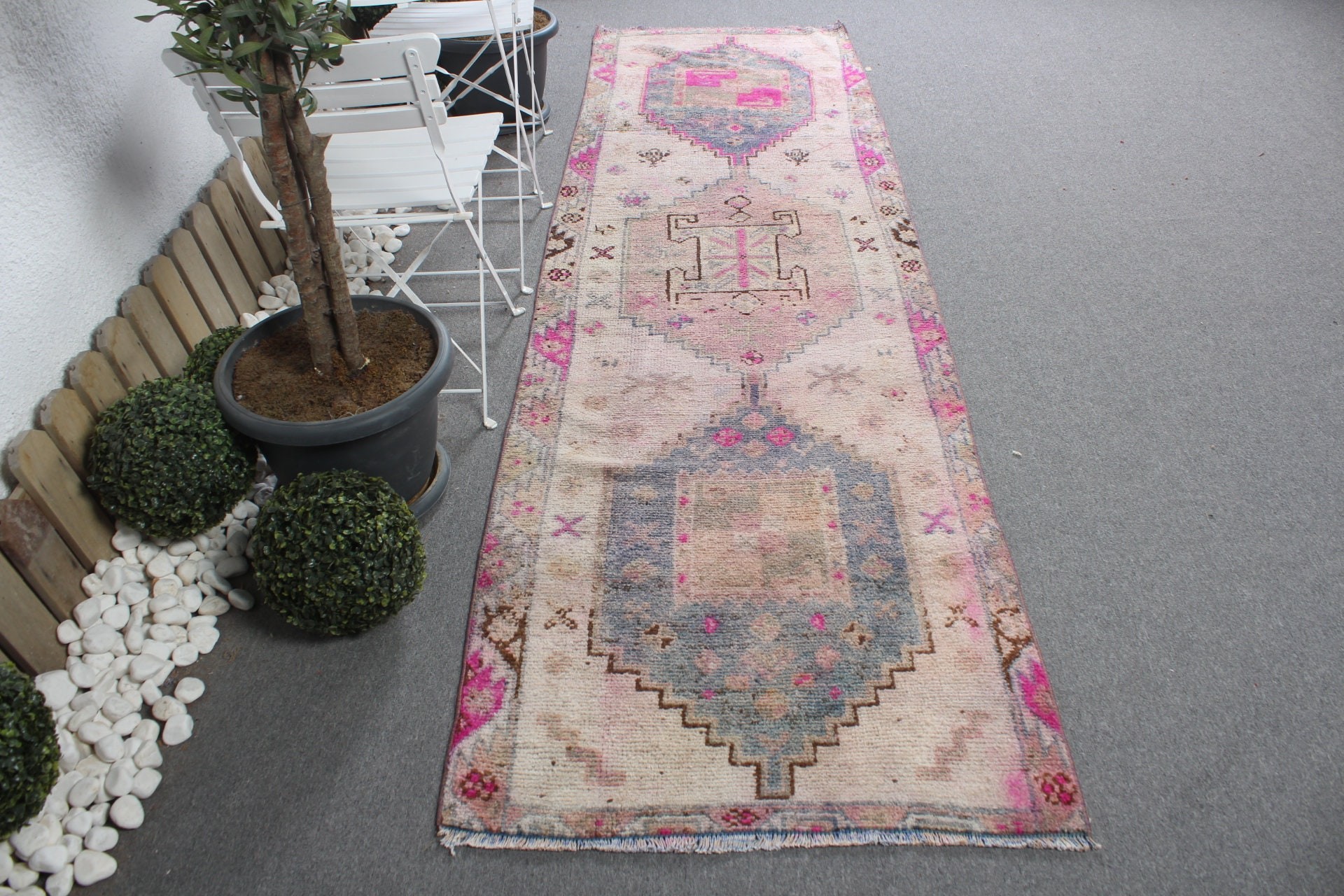 Türk Halısı, Bej Ev Dekorasyonu Halıları, Sanat Halıları, Antika Halı, Merdiven Halısı, Runner Halıları, 2.9x10.8 ft Runner Halısı, Vintage Halı, Mutfak Halısı